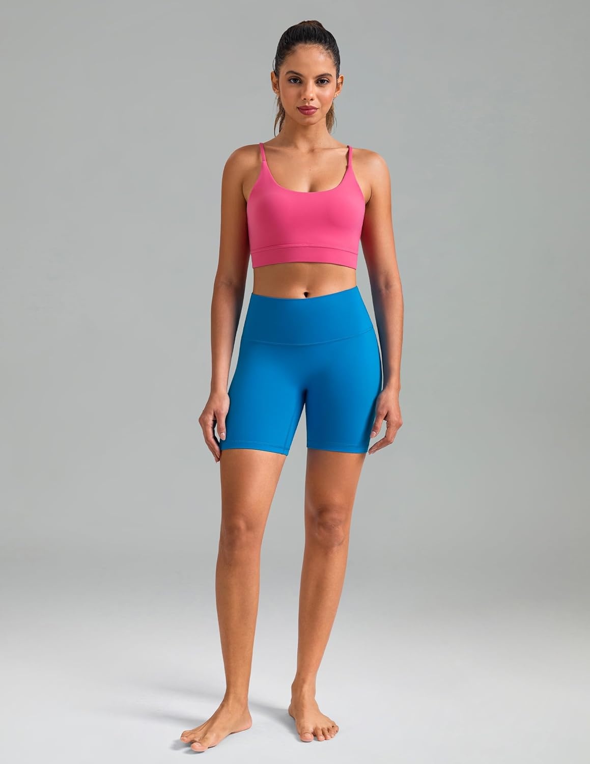 image:imageColorfulkoala Dreamlux No Front Seam High Waist Biker Shorts for Women 6 Inseam Workout Yoga ShortsHawaiian Ocean
