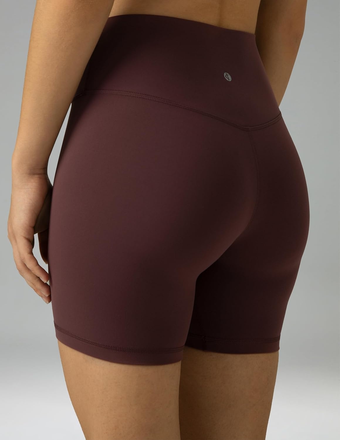 image:imageColorfulkoala Dreamlux No Front Seam High Waist Biker Shorts for Women 6 Inseam Workout Yoga ShortsPlum Red