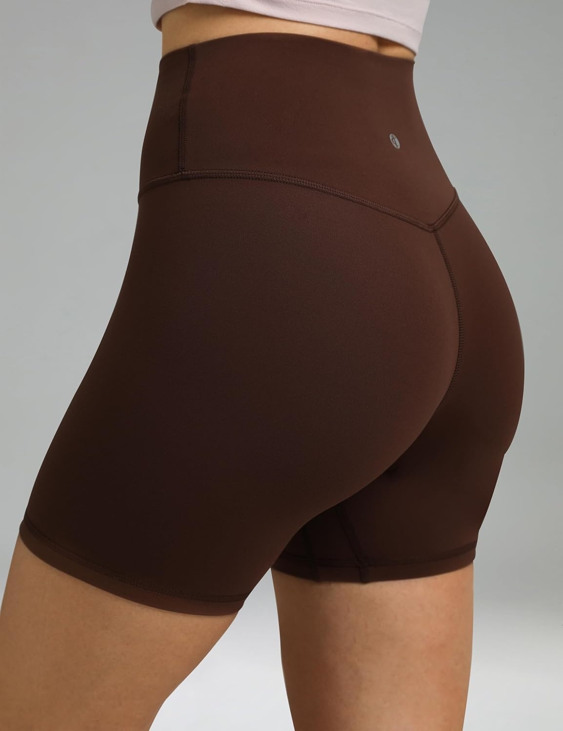 image:imageColorfulkoala Dreamlux No Front Seam High Waist Biker Shorts for Women 6 Inseam Workout Yoga ShortsRoasted Chestnut