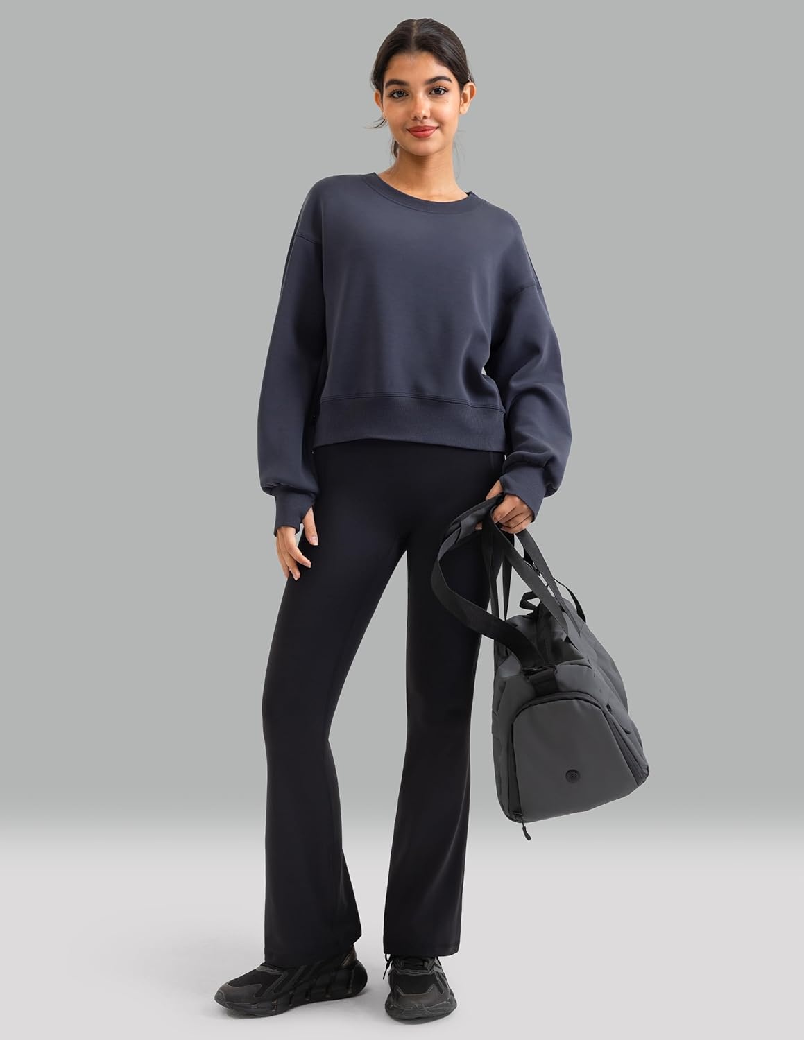 image:imageColorfulkoala Velvra Modal Fleece Lined Pullover Womens Soft amp Warm Lounge Sweatshirt Stylish Winter TopsBlue Ink