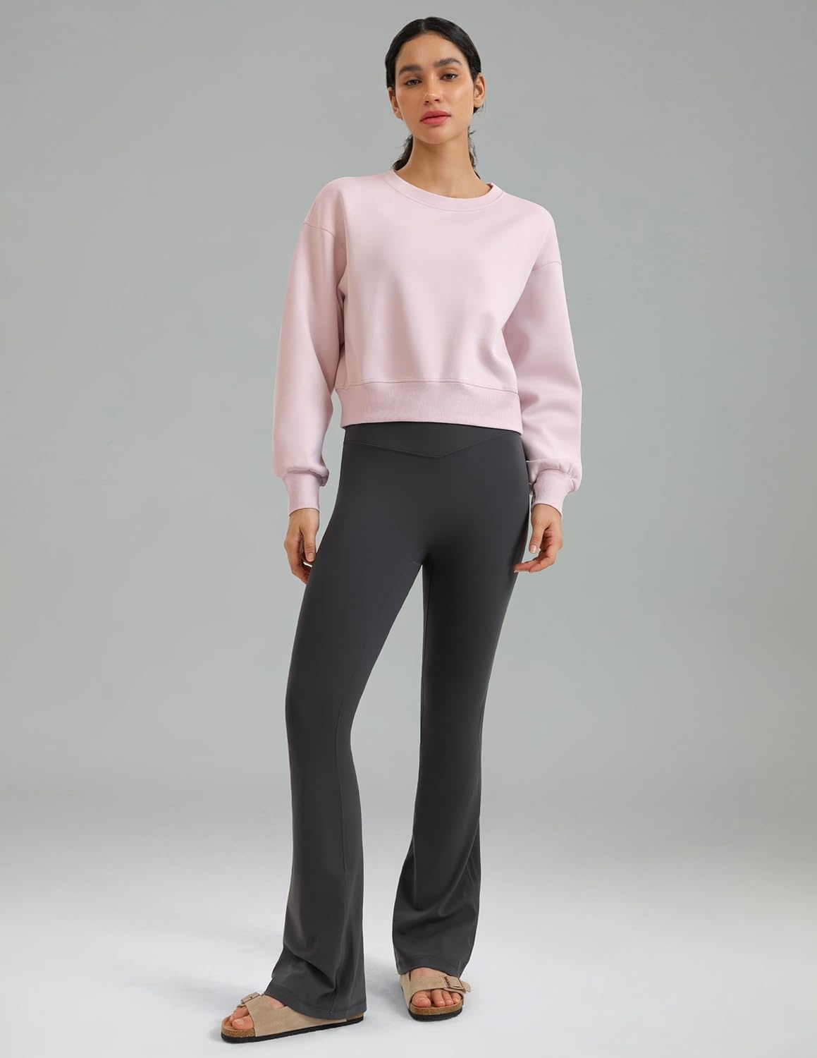 image:imageColorfulkoala Velvra Modal Fleece Lined Pullover Womens Soft amp Warm Lounge Sweatshirt Stylish Winter TopsCrystal Pink
