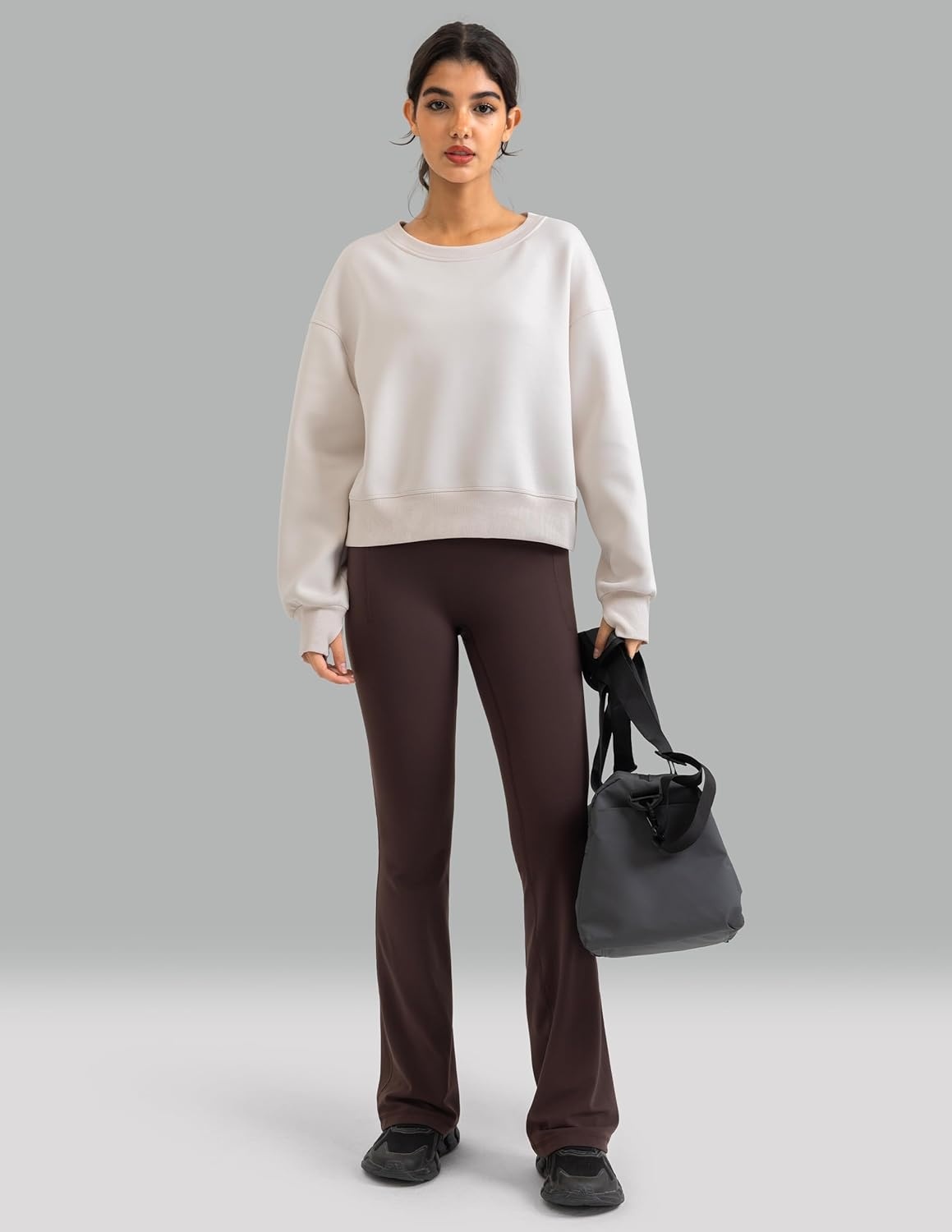 image:imageColorfulkoala Velvra Modal Fleece Lined Pullover Womens Soft amp Warm Lounge Sweatshirt Stylish Winter TopsIvory