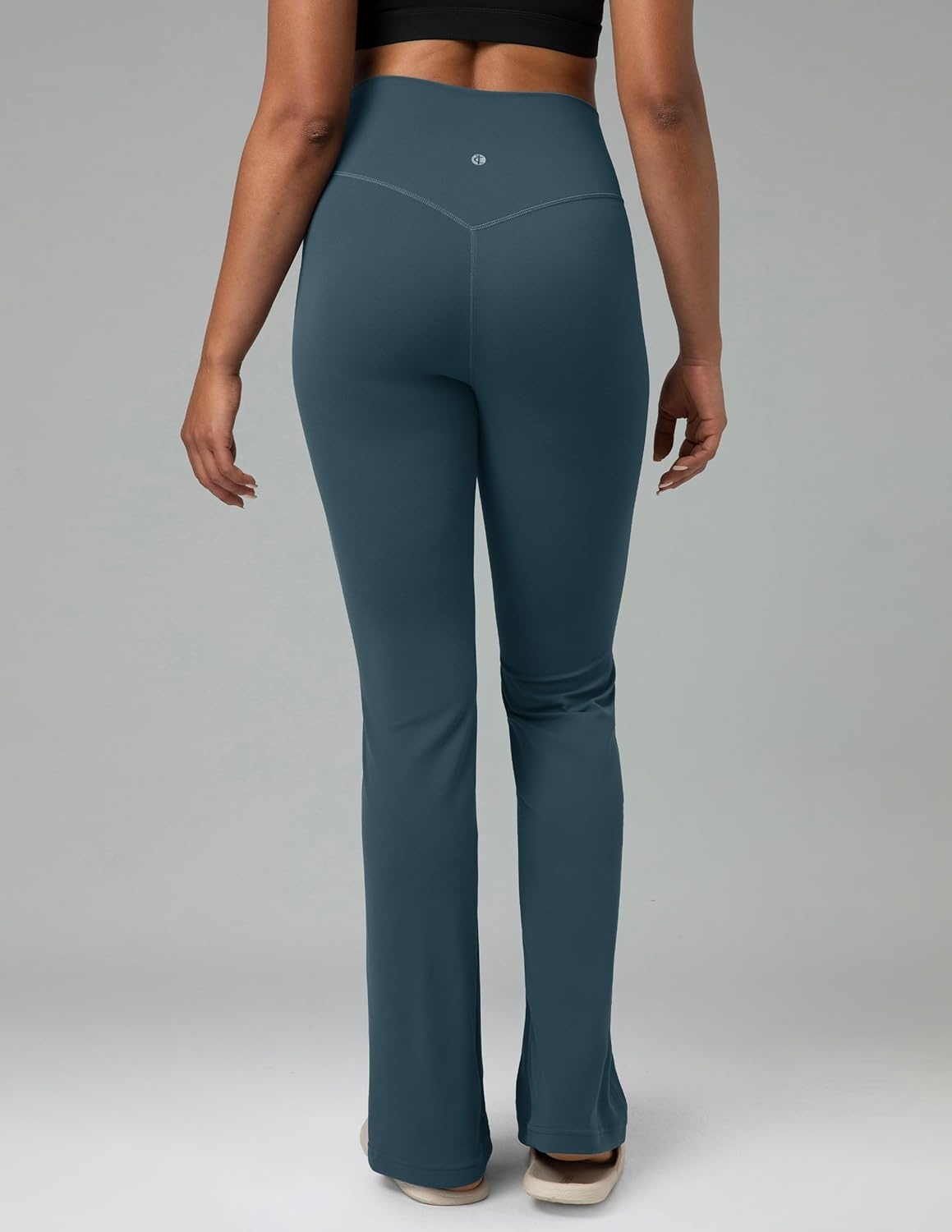 image:imageColorfulkoala Womens Dreamlux Crossover Flare Leggings High Waisted Tummy Control Wide Leg Yoga Pants 295 315 InseamDark Jasper