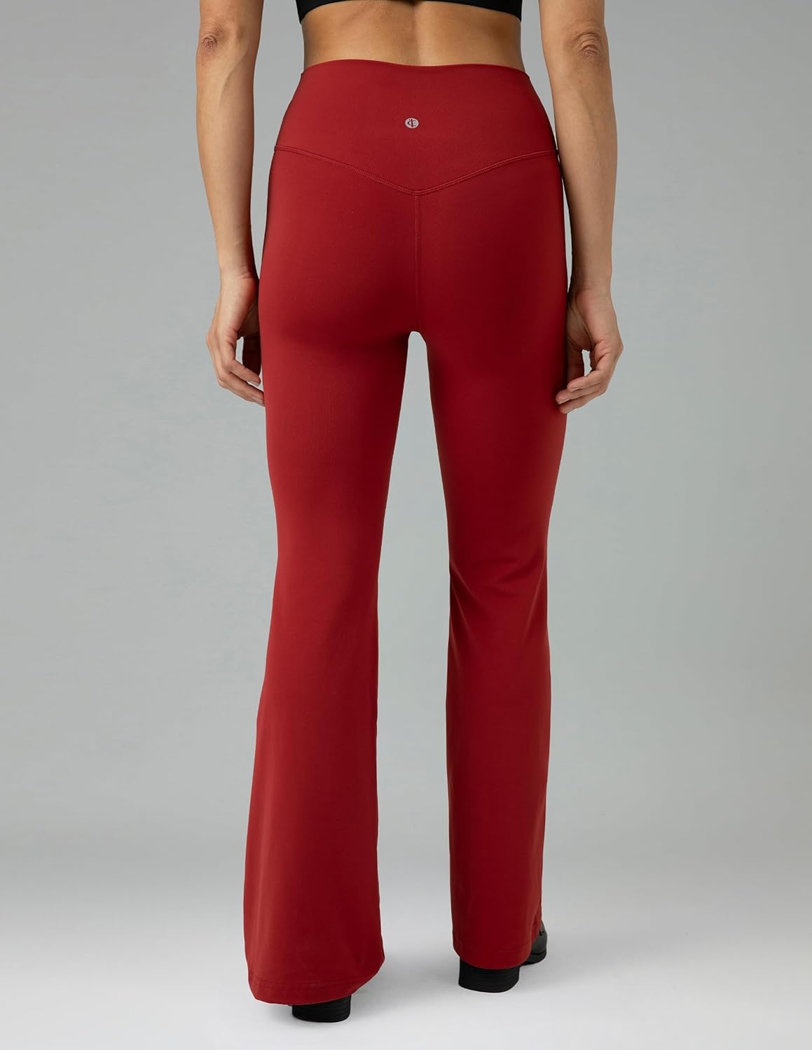 image:imageColorfulkoala Womens Dreamlux Crossover Flare Leggings High Waisted Tummy Control Wide Leg Yoga Pants 295 315 InseamMerlot