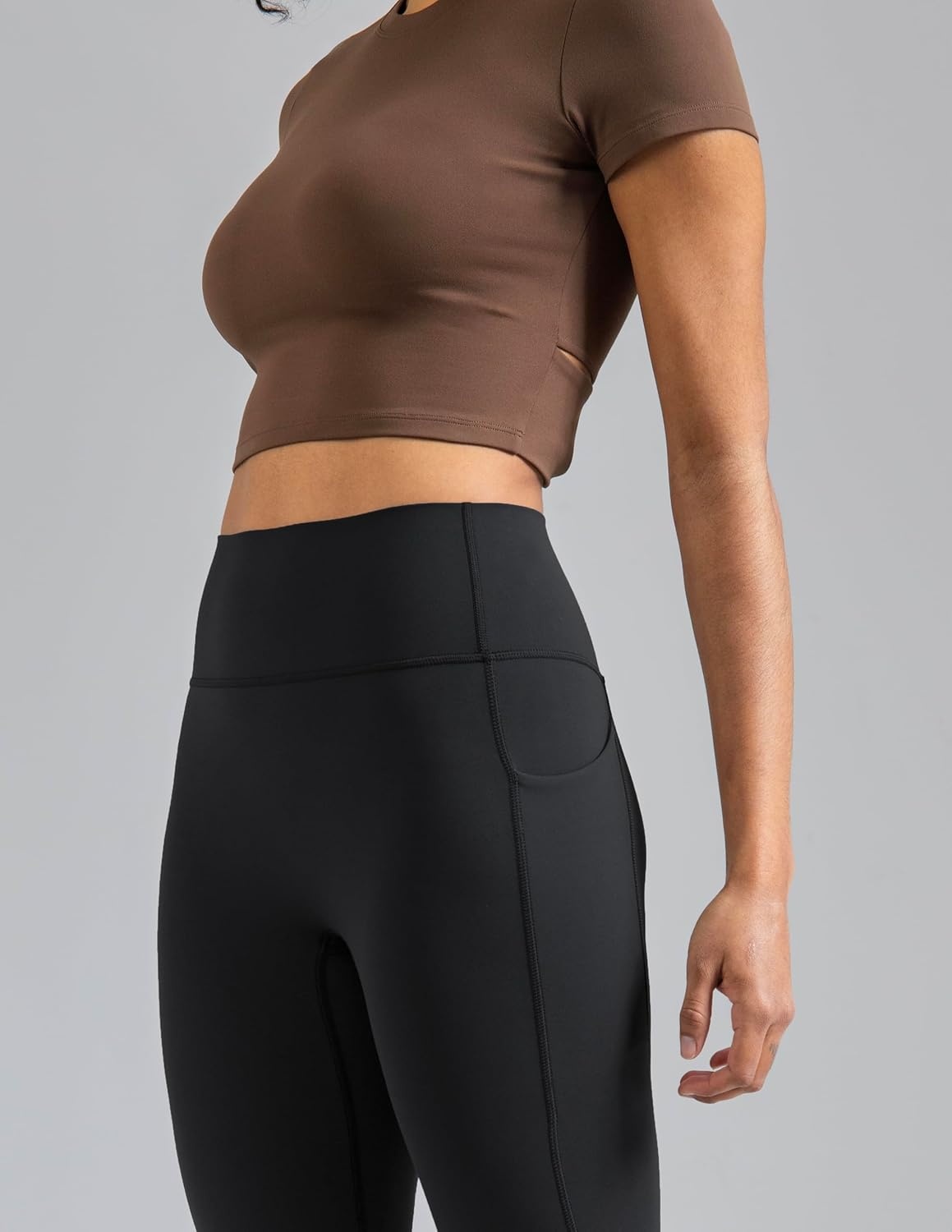 image:imageColorfulkoala Womens Dreamlux HighWaisted No Front Seam Yoga Leggings with PocketsBlack