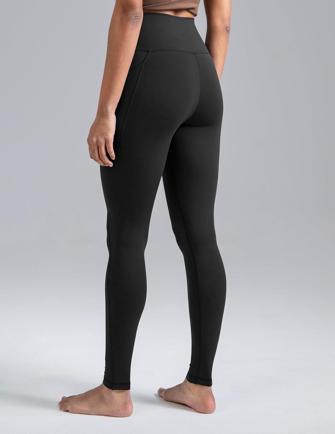 image:imageColorfulkoala Womens Dreamlux HighWaisted No Front Seam Yoga Leggings with PocketsBlack