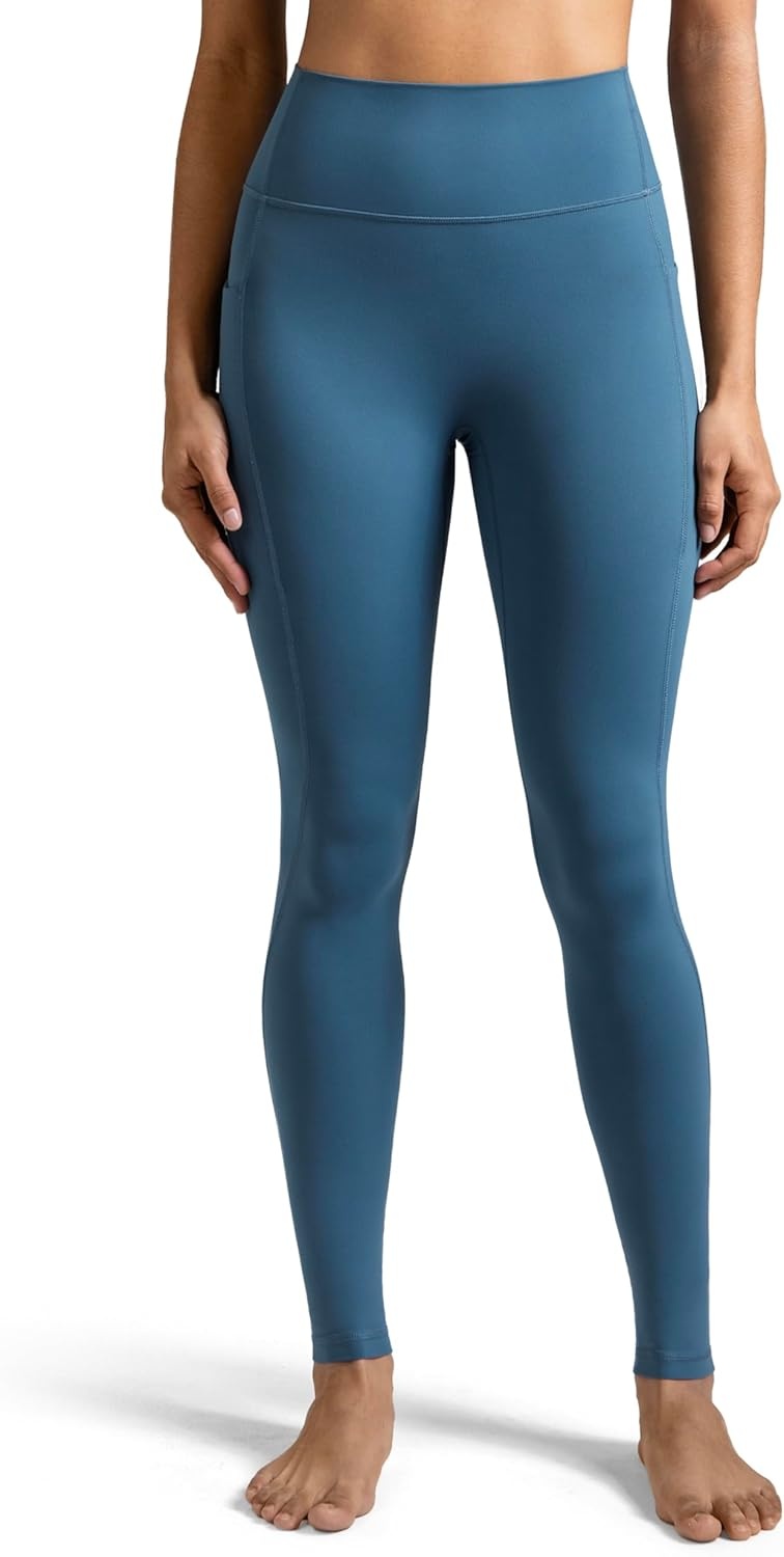 image:imageColorfulkoala Womens Dreamlux HighWaisted No Front Seam Yoga Leggings with PocketsDark Jasper