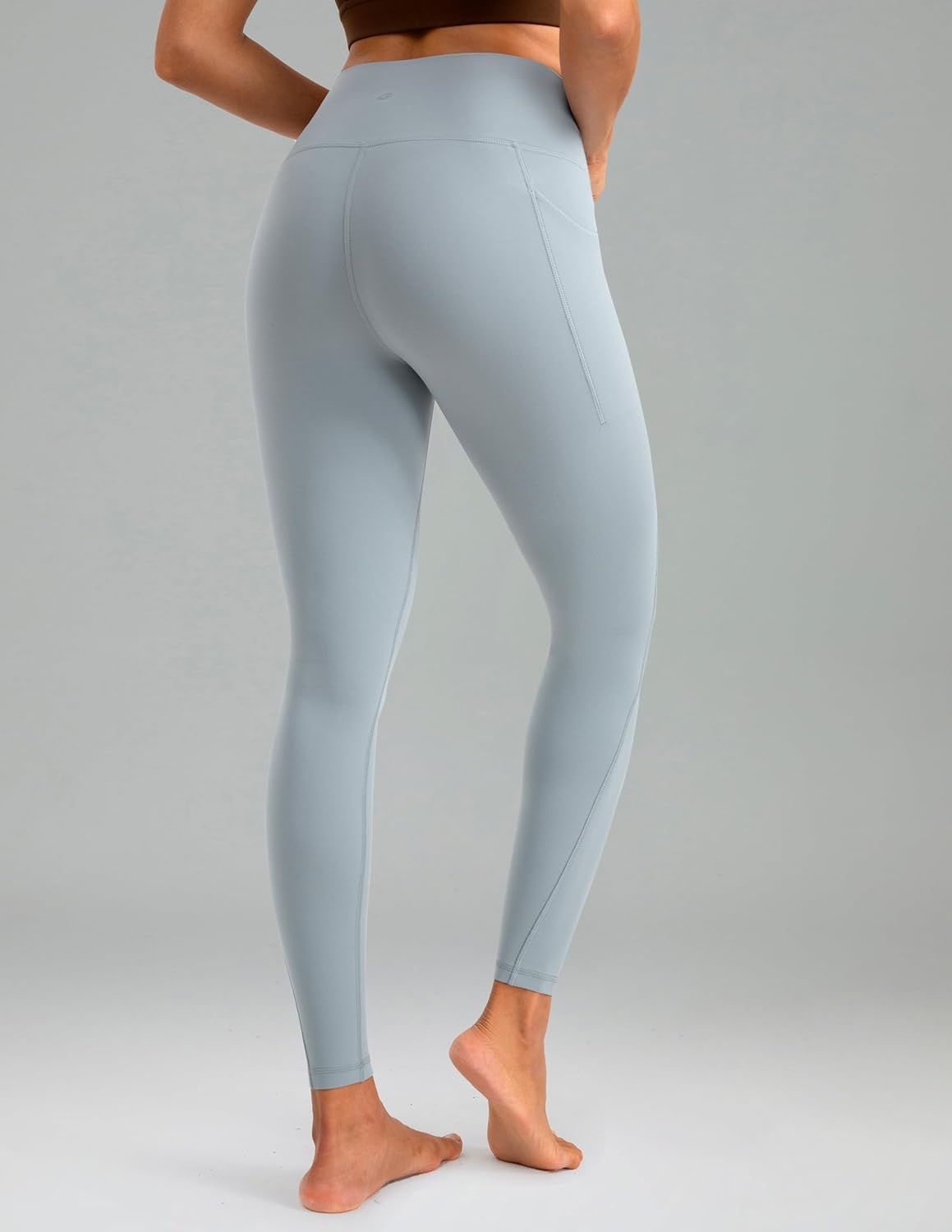 image:imageColorfulkoala Womens Dreamlux HighWaisted No Front Seam Yoga Leggings with PocketsFaded Denim