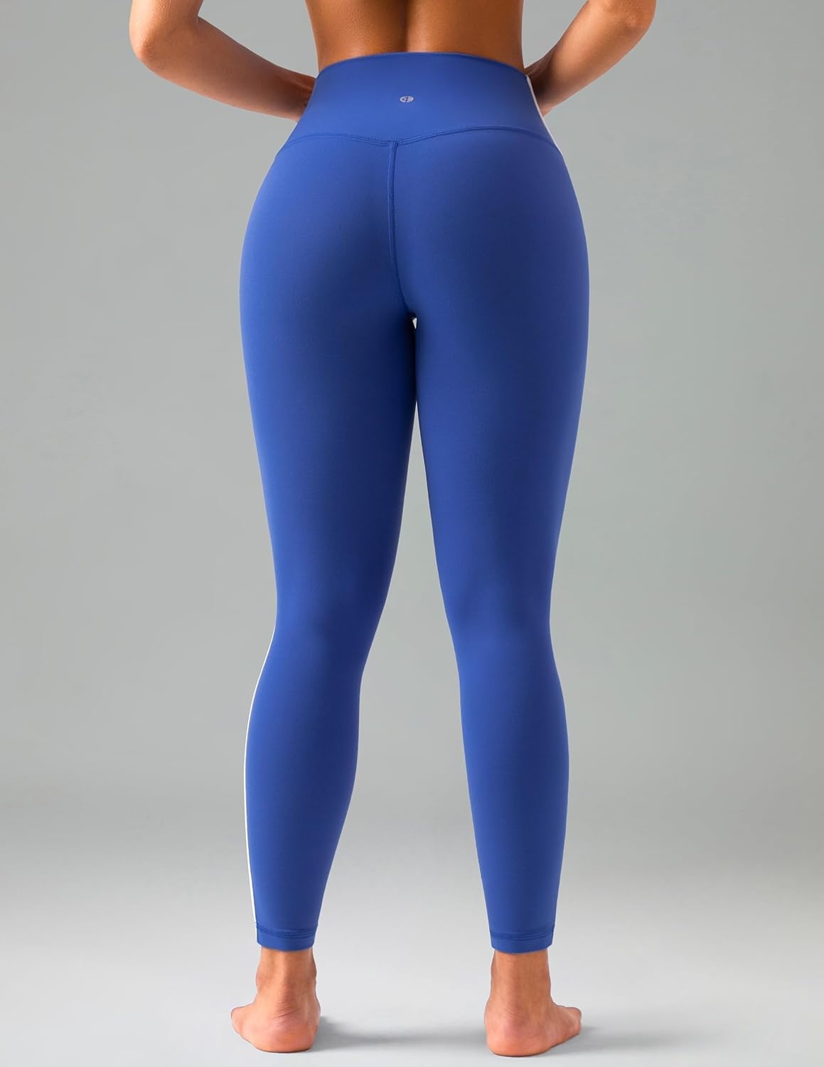 image:imageColorfulkoala Womens Dreamlux No Front Seam High Waist Yoga Leggings with Contrast Trim 25 InseamBaleine Blue