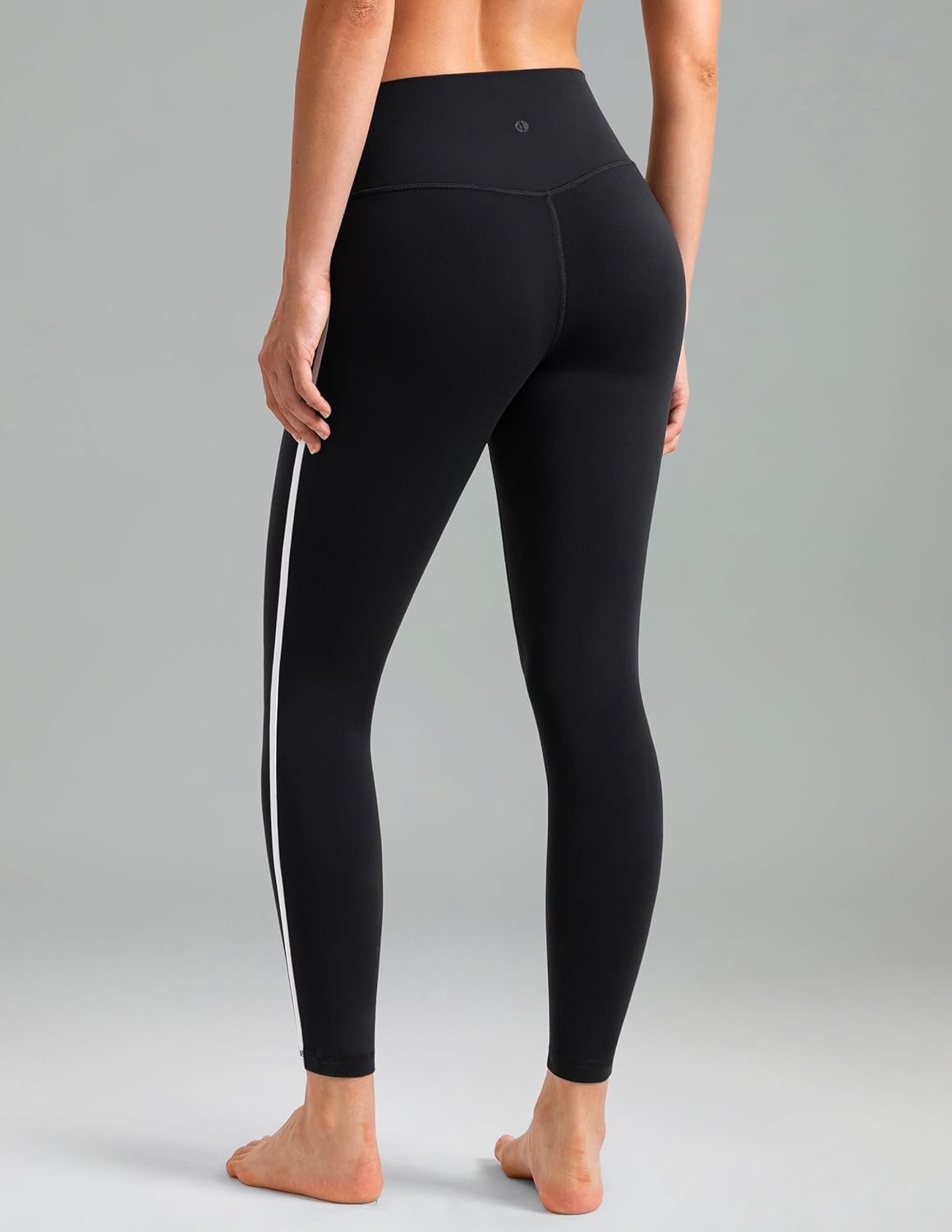 image:imageColorfulkoala Womens Dreamlux No Front Seam High Waist Yoga Leggings with Contrast Trim 25 InseamBlack
