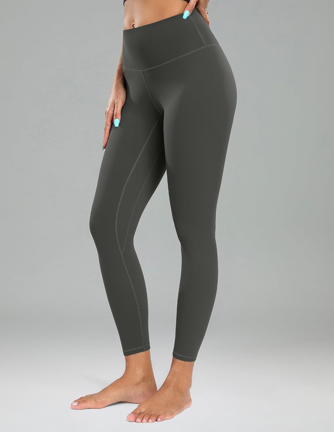image:imageColorfulkoala Womens High Waisted Tummy Control Workout Leggings 78 Length Ultra Soft Yoga Pants 25Charcoal Grey