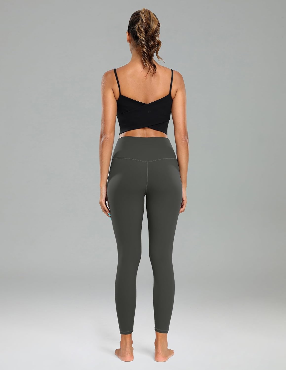 image:imageColorfulkoala Womens High Waisted Tummy Control Workout Leggings 78 Length Ultra Soft Yoga Pants 25Charcoal Grey