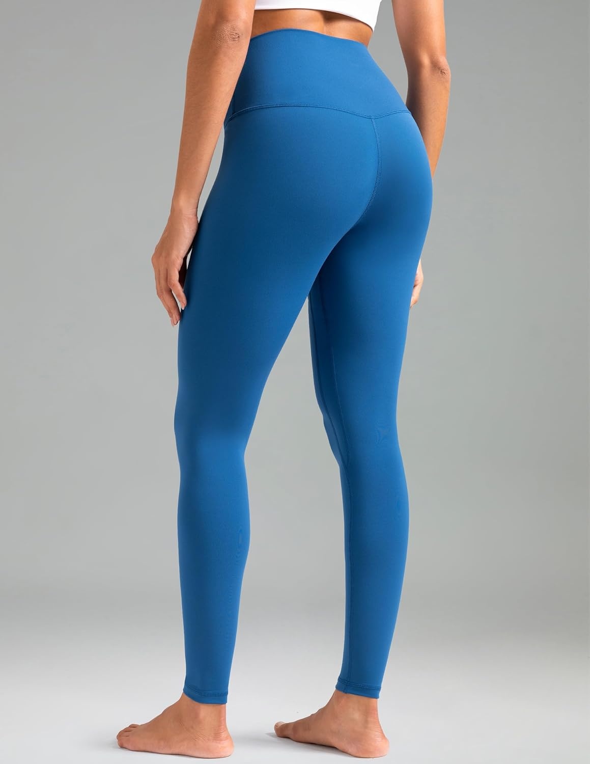 image:imageColorfulkoala Womens High Waisted Tummy Control Workout Leggings 78 Length Ultra Soft Yoga Pants 25Classic Blue