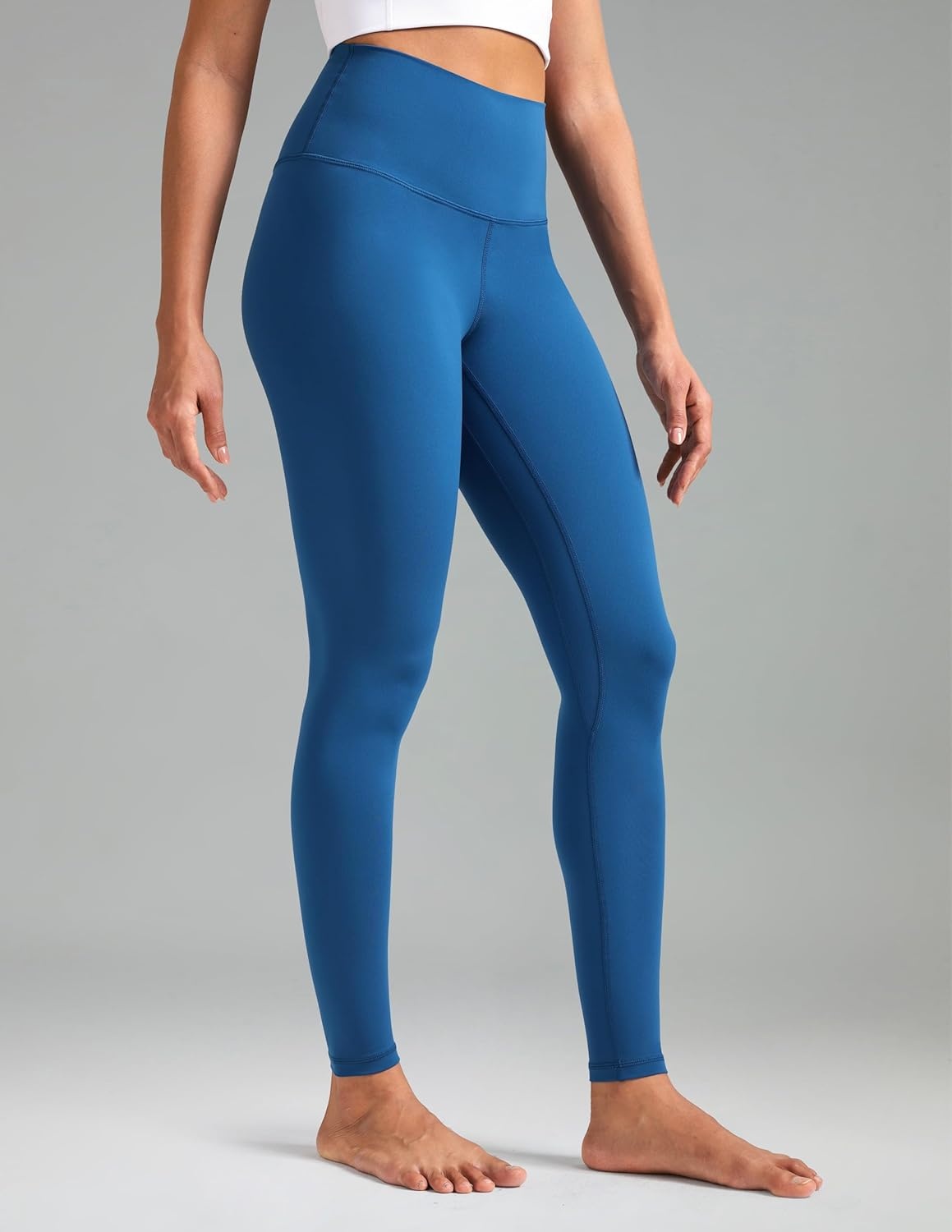 image:imageColorfulkoala Womens High Waisted Tummy Control Workout Leggings 78 Length Ultra Soft Yoga Pants 25Classic Blue