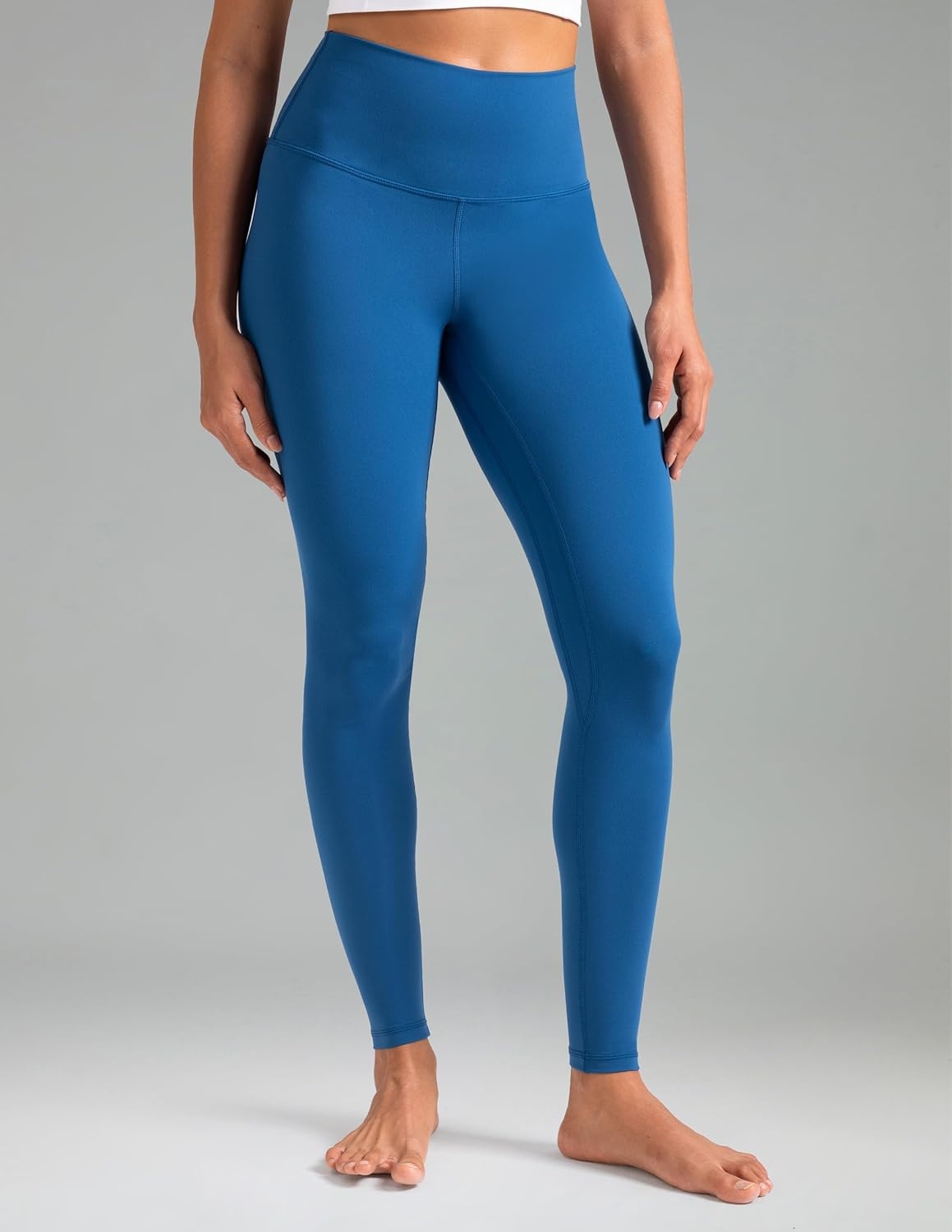 image:imageColorfulkoala Womens High Waisted Tummy Control Workout Leggings 78 Length Ultra Soft Yoga Pants 25Classic Blue