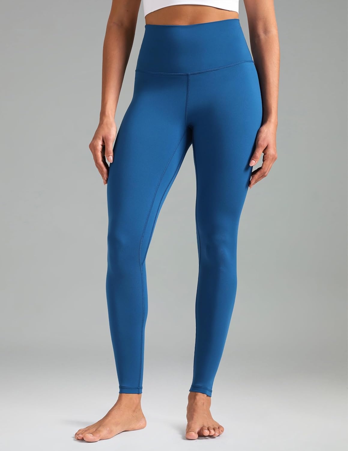 image:imageColorfulkoala Womens High Waisted Tummy Control Workout Leggings 78 Length Ultra Soft Yoga Pants 25Classic Blue