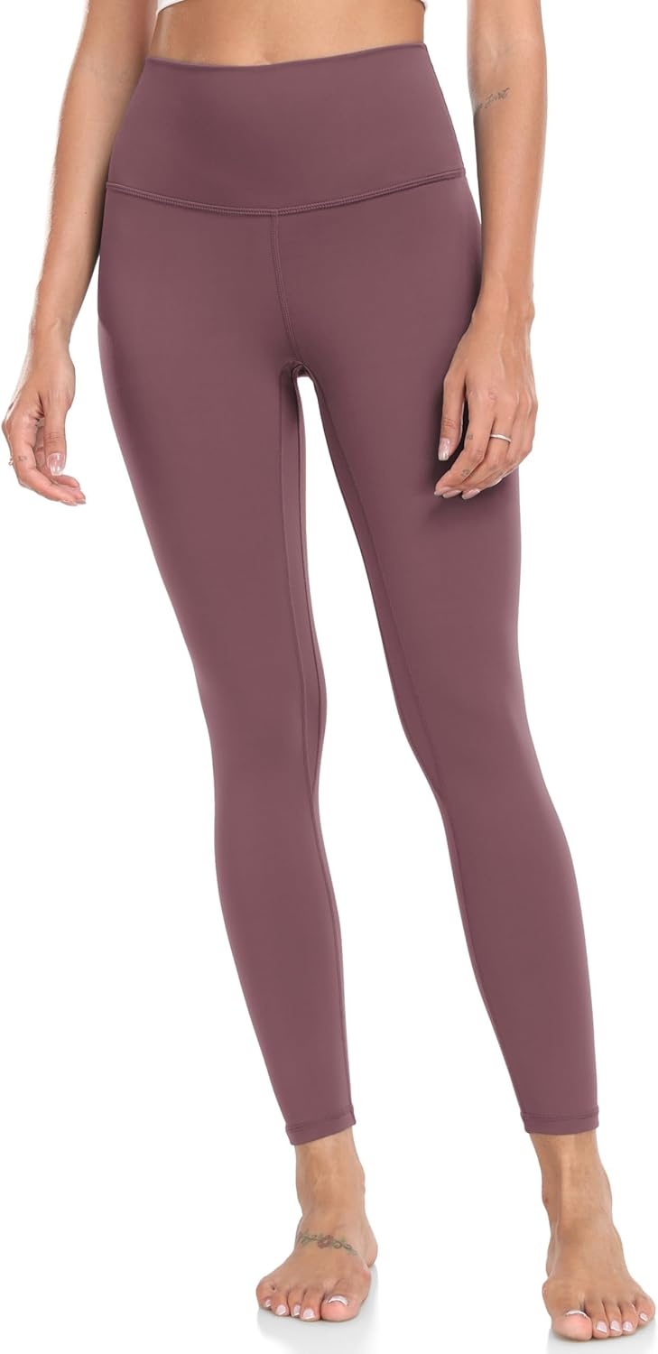 image:imageColorfulkoala Womens High Waisted Tummy Control Workout Leggings 78 Length Ultra Soft Yoga Pants 25Dusty Red