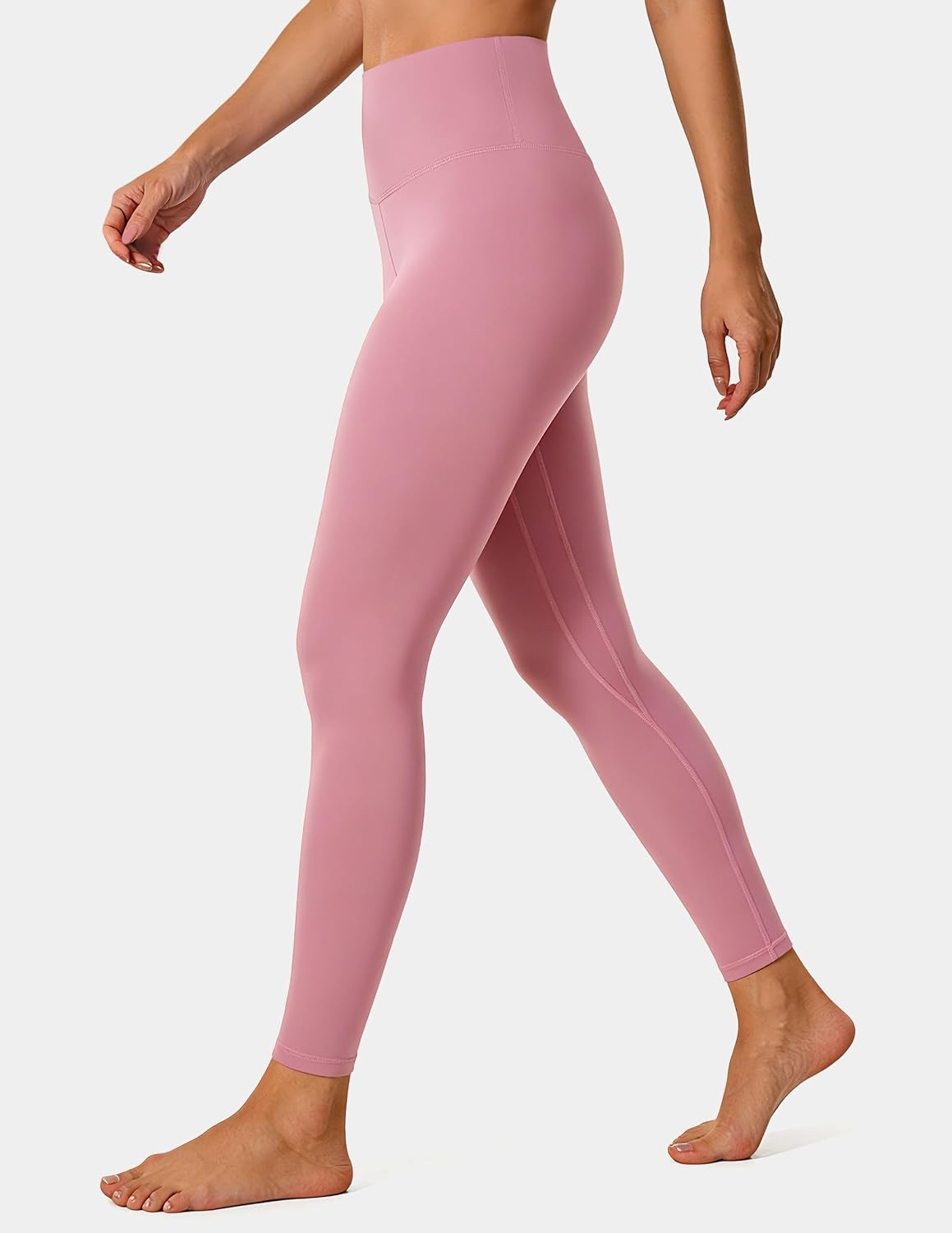 image:imageColorfulkoala Womens High Waisted Tummy Control Workout Leggings 78 Length Ultra Soft Yoga Pants 25Mauve Pink