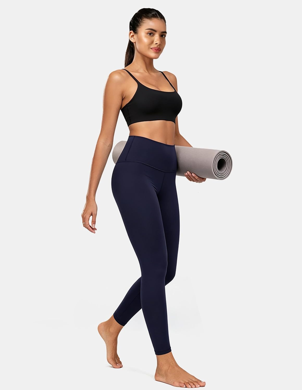 image:imageColorfulkoala Womens High Waisted Tummy Control Workout Leggings 78 Length Ultra Soft Yoga Pants 25Navy