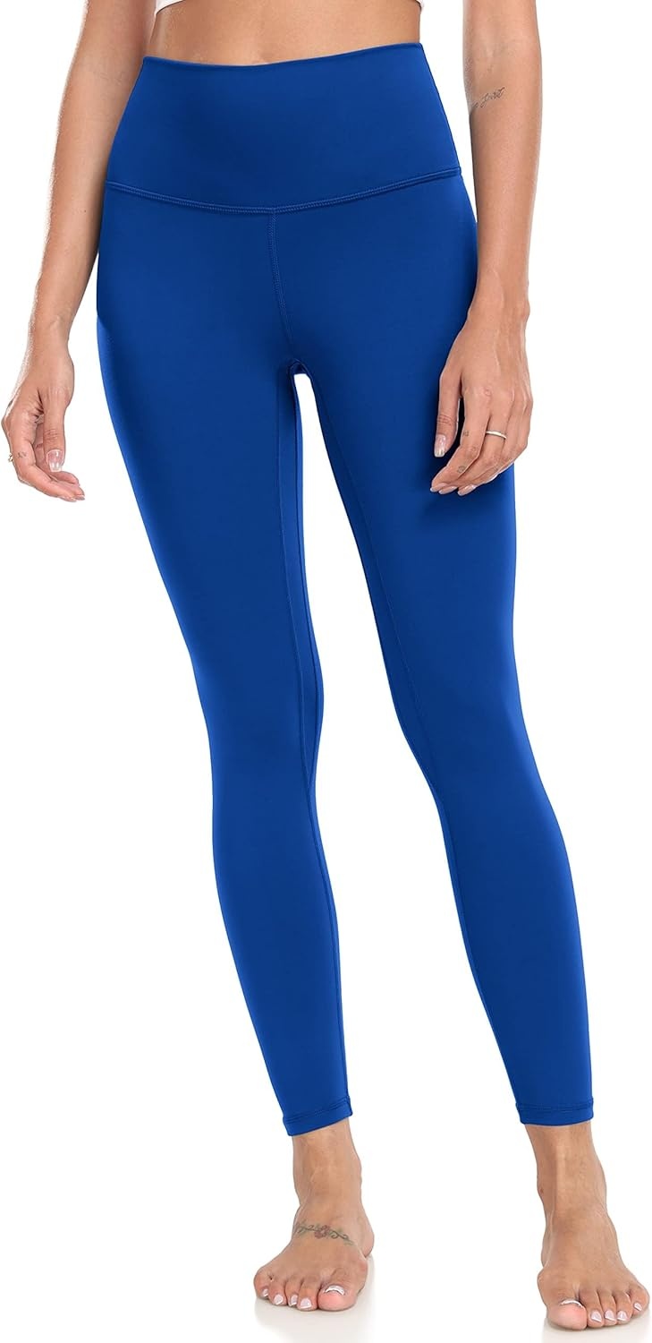image:imageColorfulkoala Womens High Waisted Tummy Control Workout Leggings 78 Length Ultra Soft Yoga Pants 25Sapphire Blue
