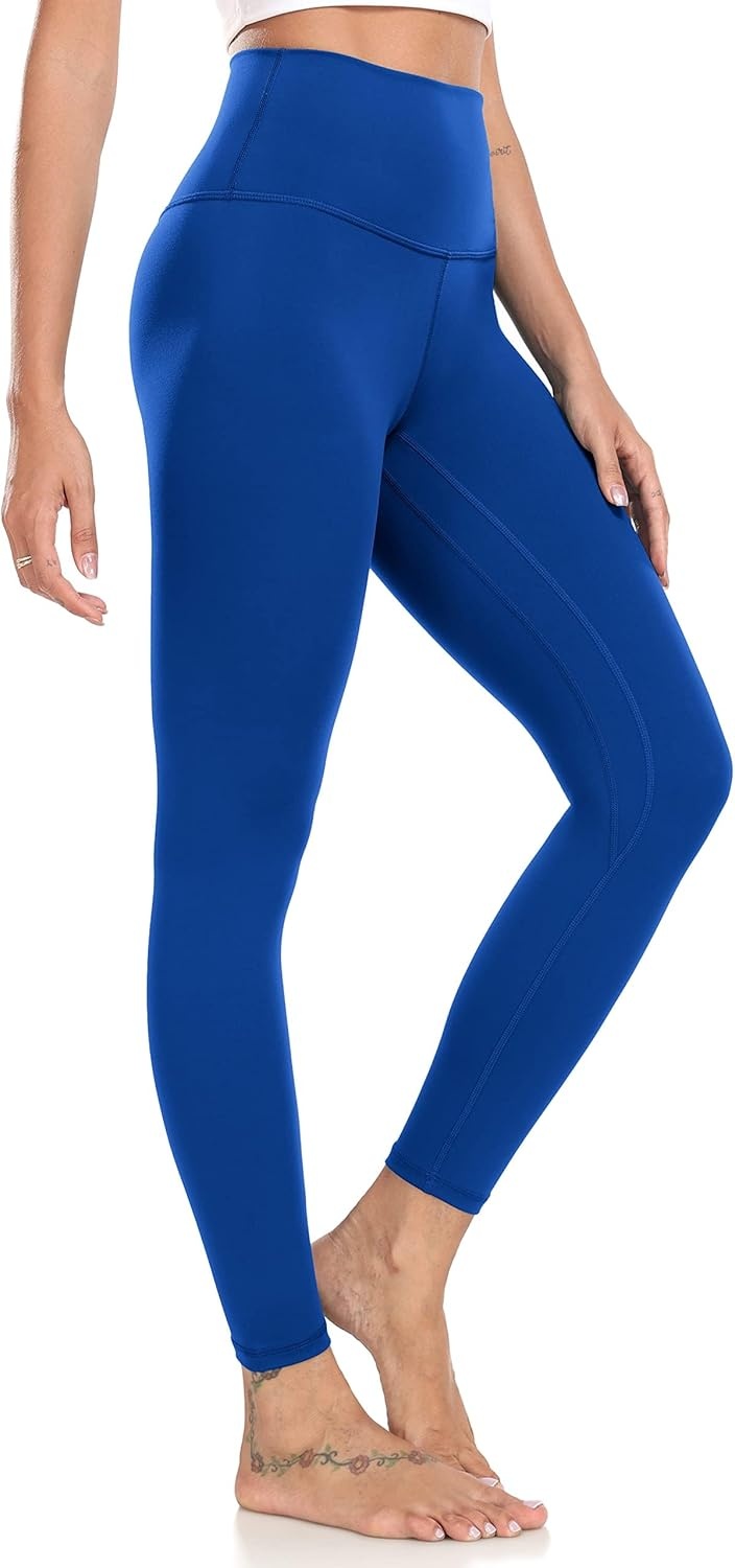 image:imageColorfulkoala Womens High Waisted Tummy Control Workout Leggings 78 Length Ultra Soft Yoga Pants 25Sapphire Blue