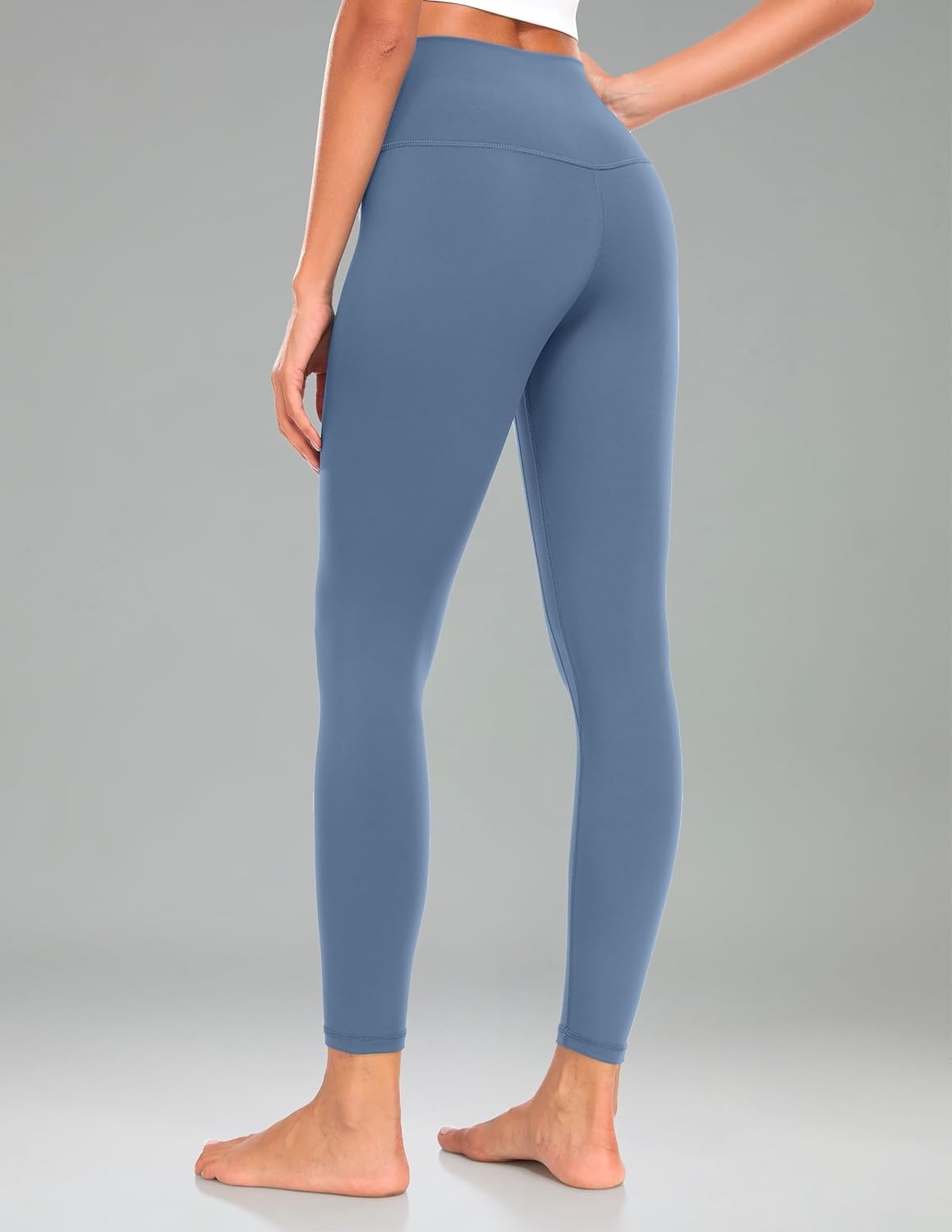 image:imageColorfulkoala Womens High Waisted Tummy Control Workout Leggings 78 Length Ultra Soft Yoga Pants 25Steel Blue