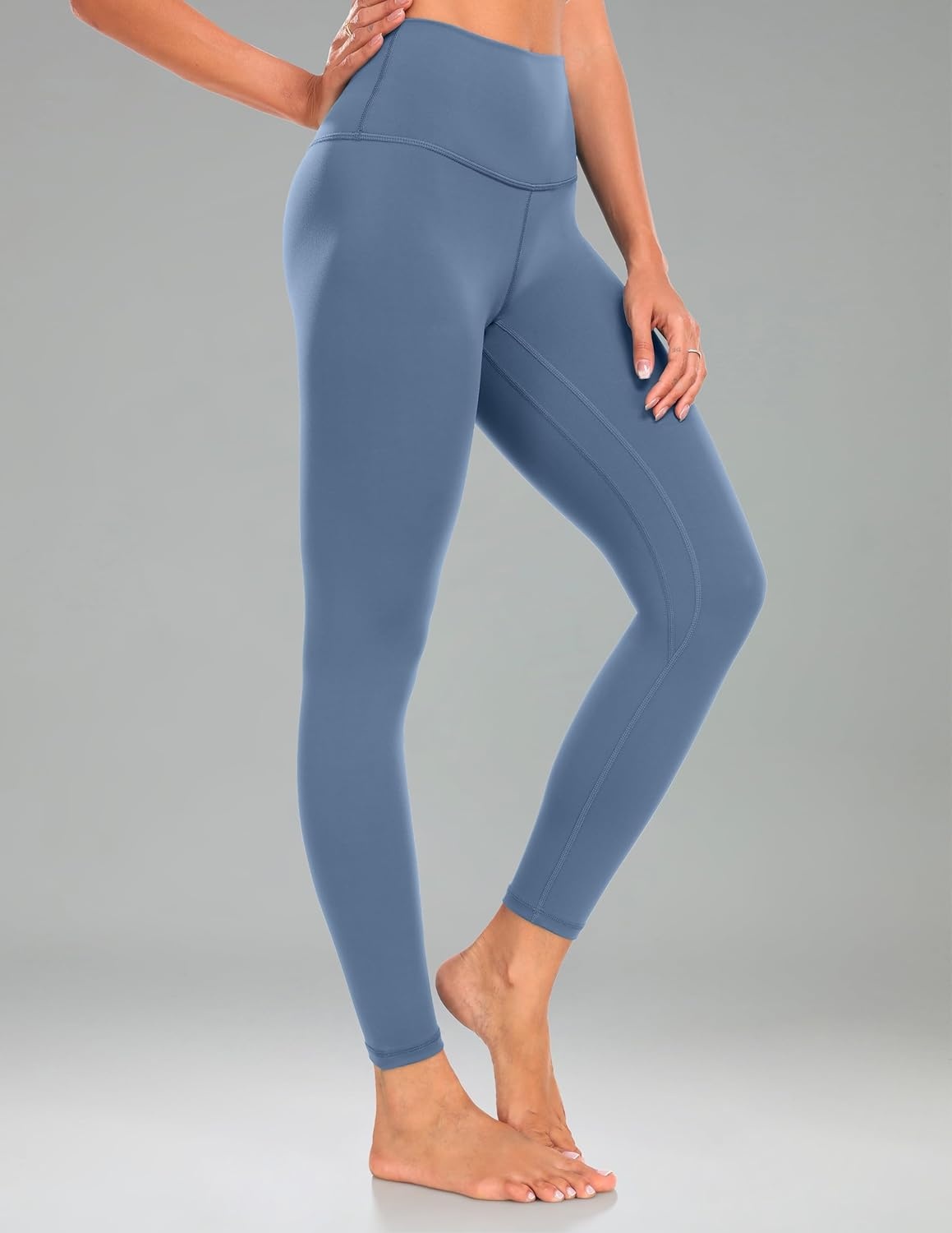 image:imageColorfulkoala Womens High Waisted Tummy Control Workout Leggings 78 Length Ultra Soft Yoga Pants 25Steel Blue