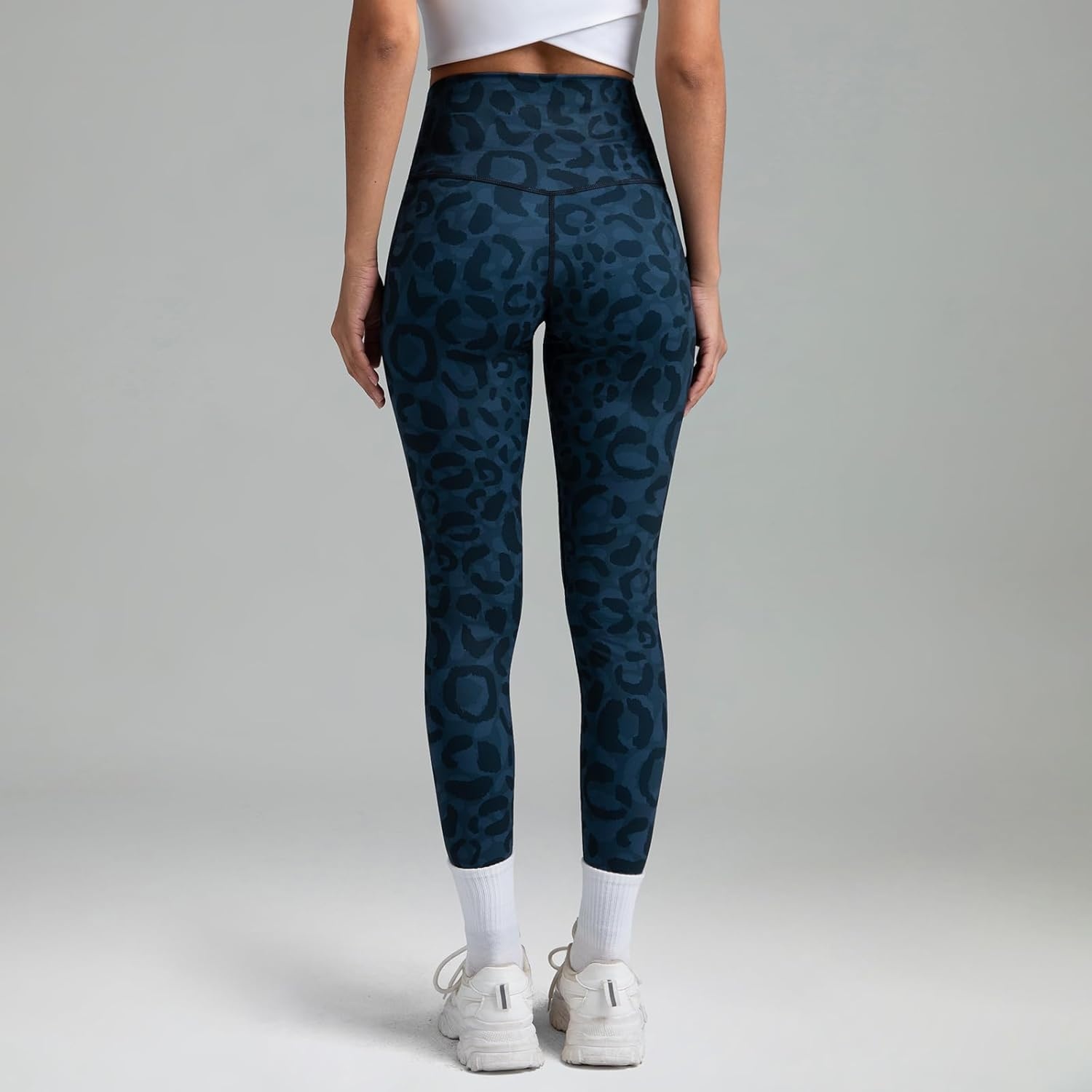 image:imageColorfulkoala Womens High Waisted Tummy Control Workout Leggings Full Length Ultra Soft Yoga Pants 28Blue Leopard