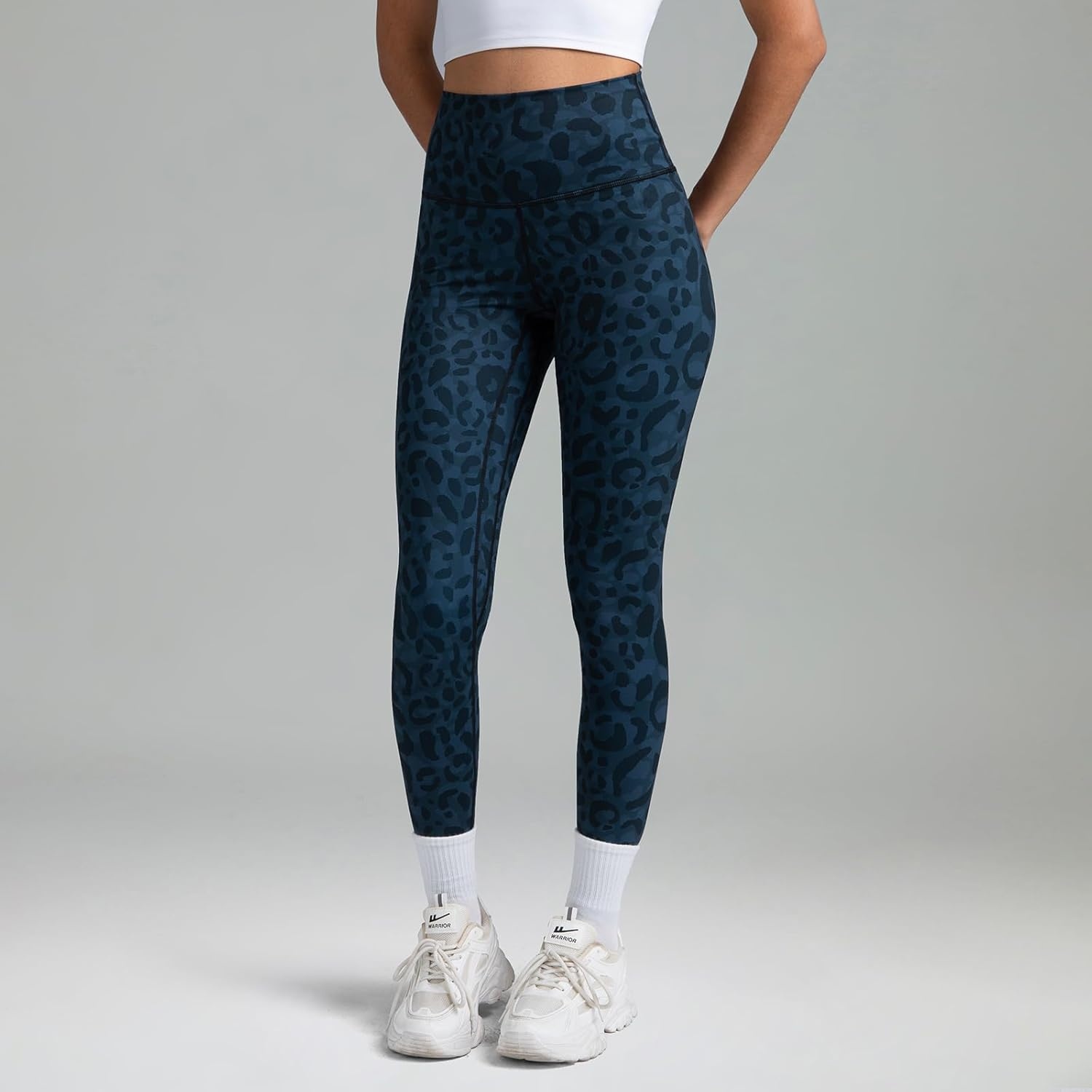 image:imageColorfulkoala Womens High Waisted Tummy Control Workout Leggings Full Length Ultra Soft Yoga Pants 28Blue Leopard