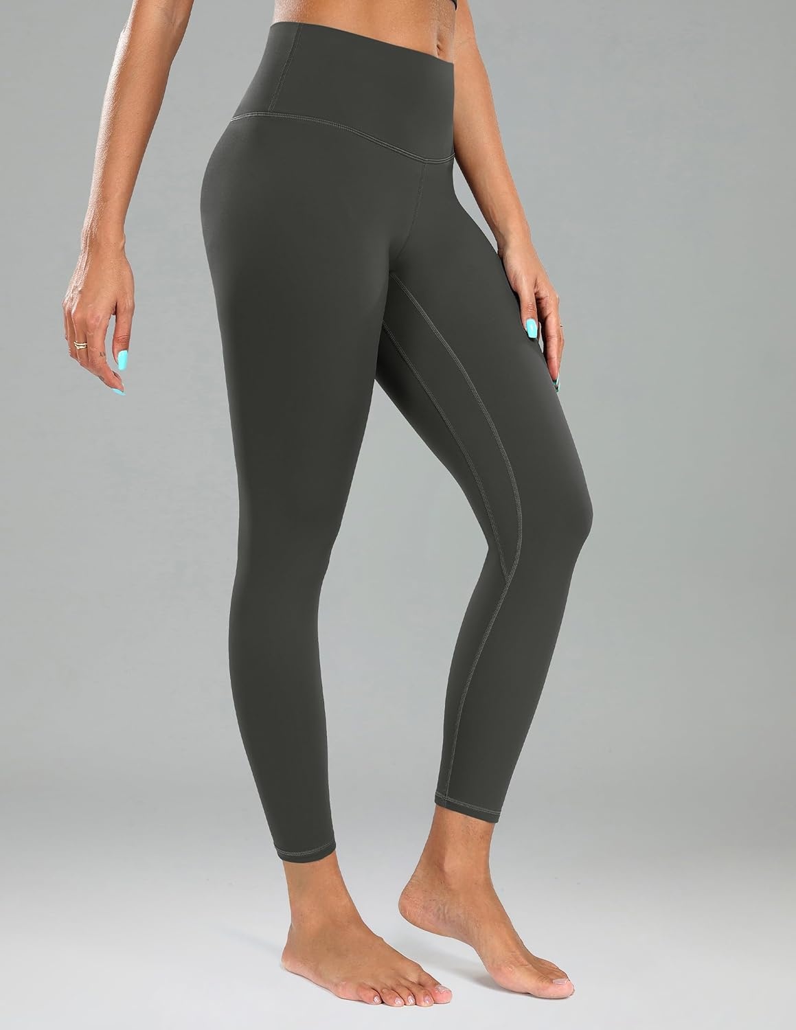 image:imageColorfulkoala Womens High Waisted Tummy Control Workout Leggings Full Length Ultra Soft Yoga Pants 28Charcoal Grey