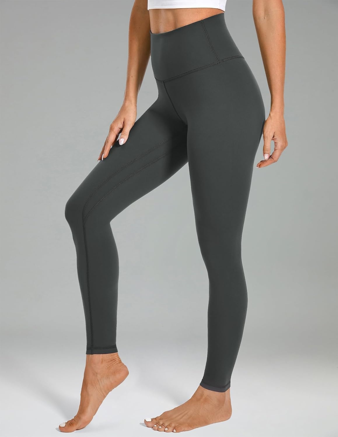 image:imageColorfulkoala Womens High Waisted Tummy Control Workout Leggings Full Length Ultra Soft Yoga Pants 28Charcoal Grey