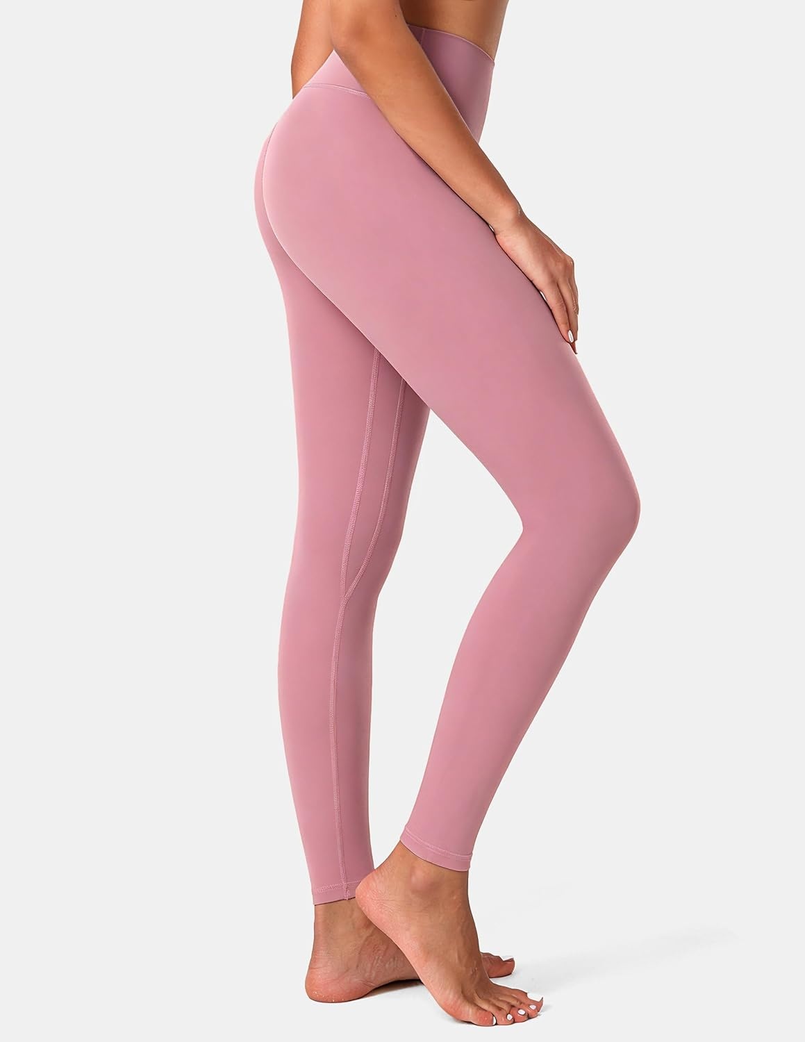 image:imageColorfulkoala Womens High Waisted Tummy Control Workout Leggings Full Length Ultra Soft Yoga Pants 28Mauve Pink