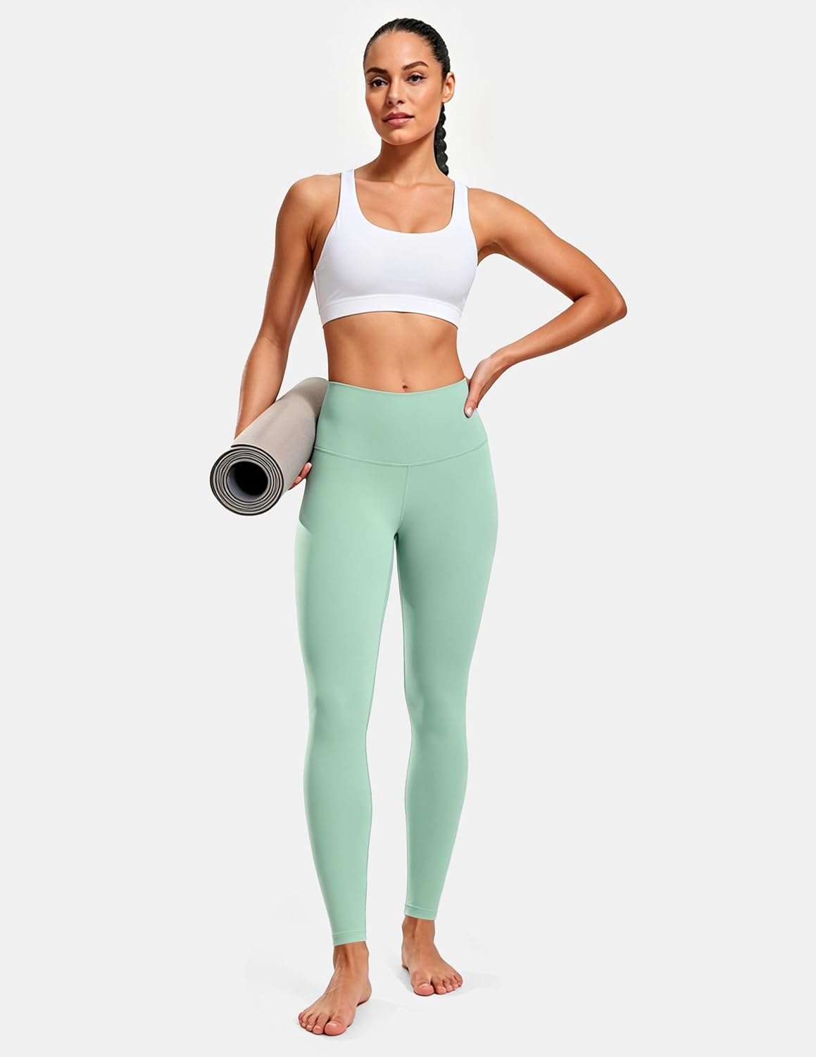 image:imageColorfulkoala Womens High Waisted Tummy Control Workout Leggings Full Length Ultra Soft Yoga Pants 28Mint Green