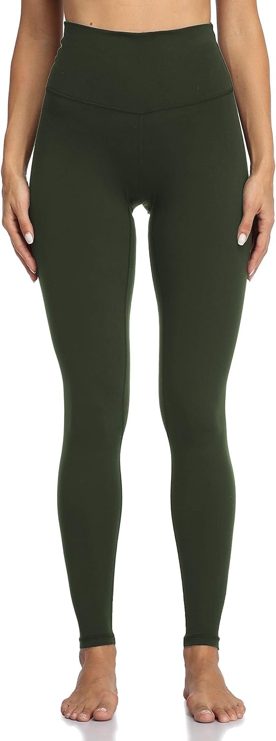 image:imageColorfulkoala Womens High Waisted Tummy Control Workout Leggings Full Length Ultra Soft Yoga Pants 28Oiive Green