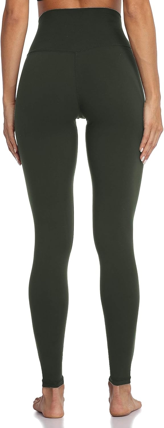 image:imageColorfulkoala Womens High Waisted Tummy Control Workout Leggings Full Length Ultra Soft Yoga Pants 28Oiive Green