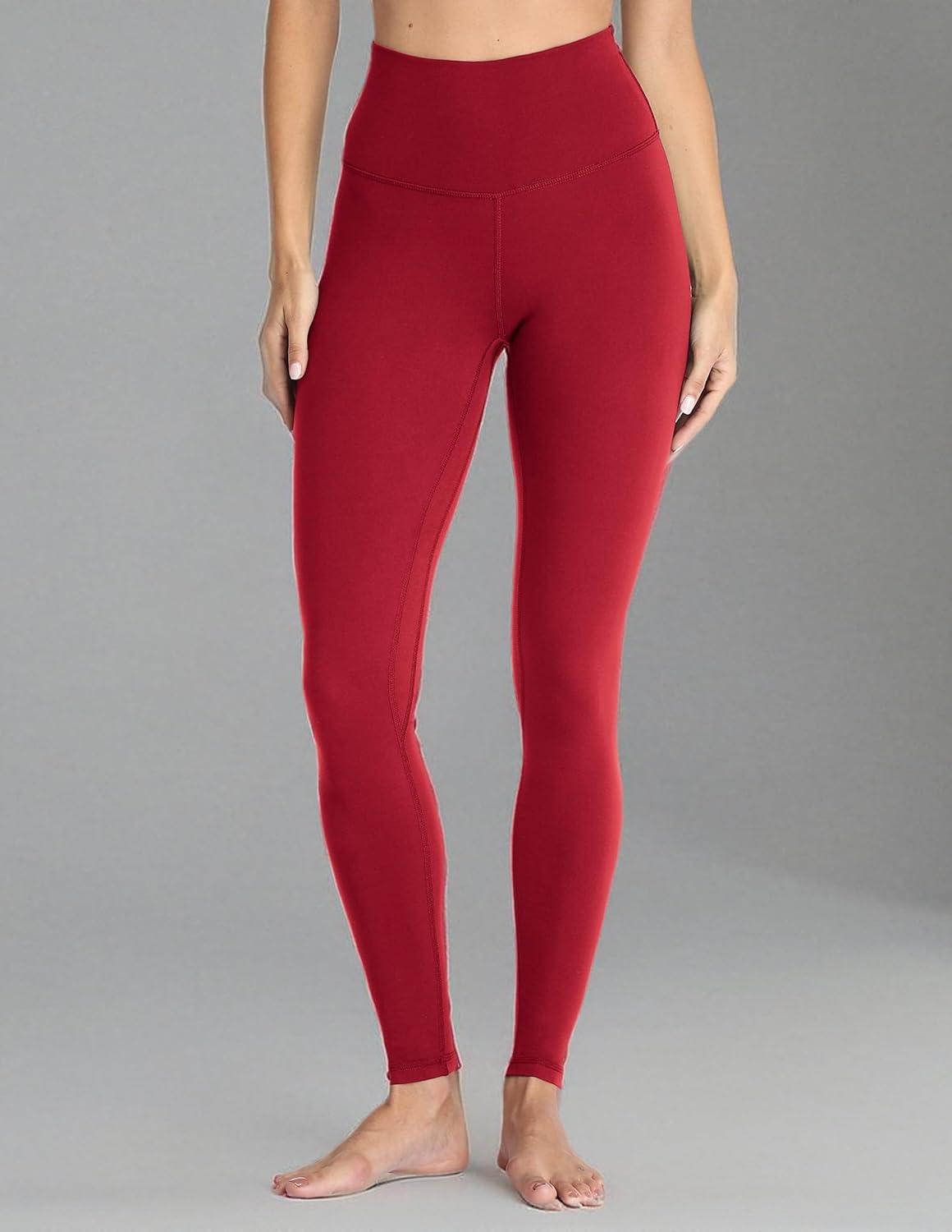 image:imageColorfulkoala Womens High Waisted Tummy Control Workout Leggings Full Length Ultra Soft Yoga Pants 28Rose Red