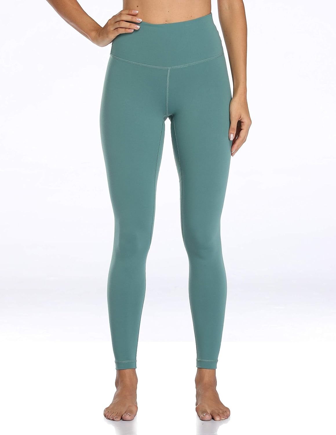 image:imageColorfulkoala Womens High Waisted Tummy Control Workout Leggings Full Length Ultra Soft Yoga Pants 28Smoky Green