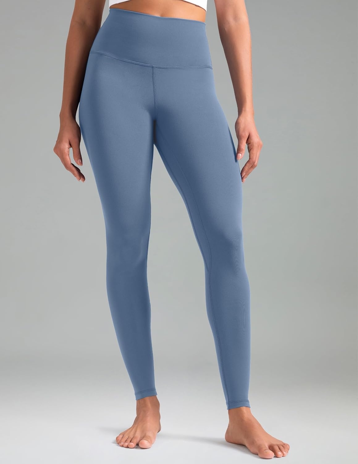 image:imageColorfulkoala Womens High Waisted Tummy Control Workout Leggings Full Length Ultra Soft Yoga Pants 28Steel Blue