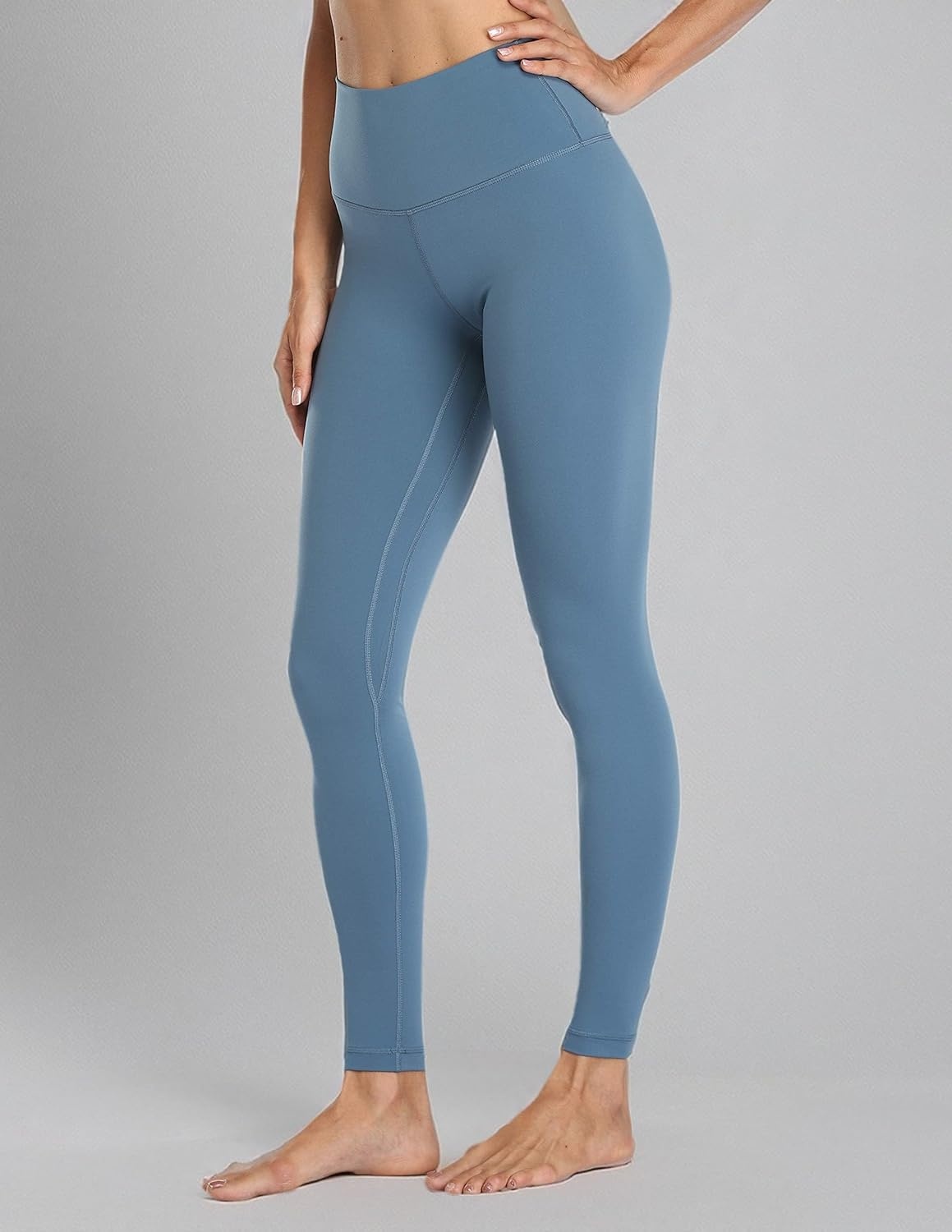 image:imageColorfulkoala Womens High Waisted Tummy Control Workout Leggings Full Length Ultra Soft Yoga Pants 28Steel Blue