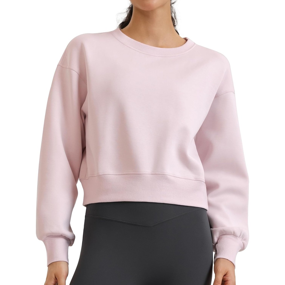 image:imageColorfulkoala Velvra Modal Fleece Lined Pullover Womens Soft amp Warm Lounge Sweatshirt Stylish Winter TopsCrystal Pink