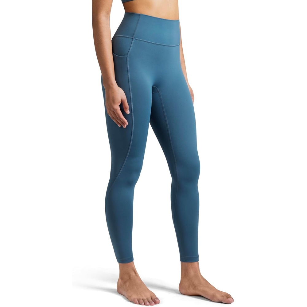 image:imageColorfulkoala Womens Dreamlux HighWaisted No Front Seam Yoga Leggings with PocketsDark Jasper