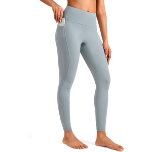 image:imageColorfulkoala Womens Dreamlux HighWaisted No Front Seam Yoga Leggings with PocketsFaded Denim