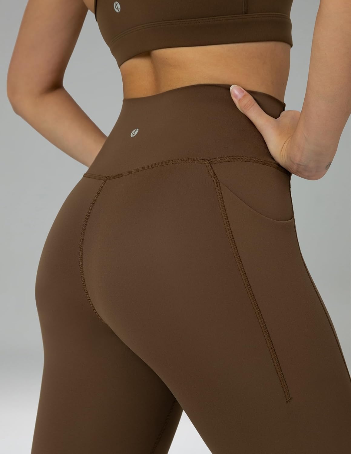 image:imageColorfulkoala Dreamlux No Front Seam Capri Leggings with Pockets for Women High Waisted 21 Buttery Soft Yoga PantsCocoa