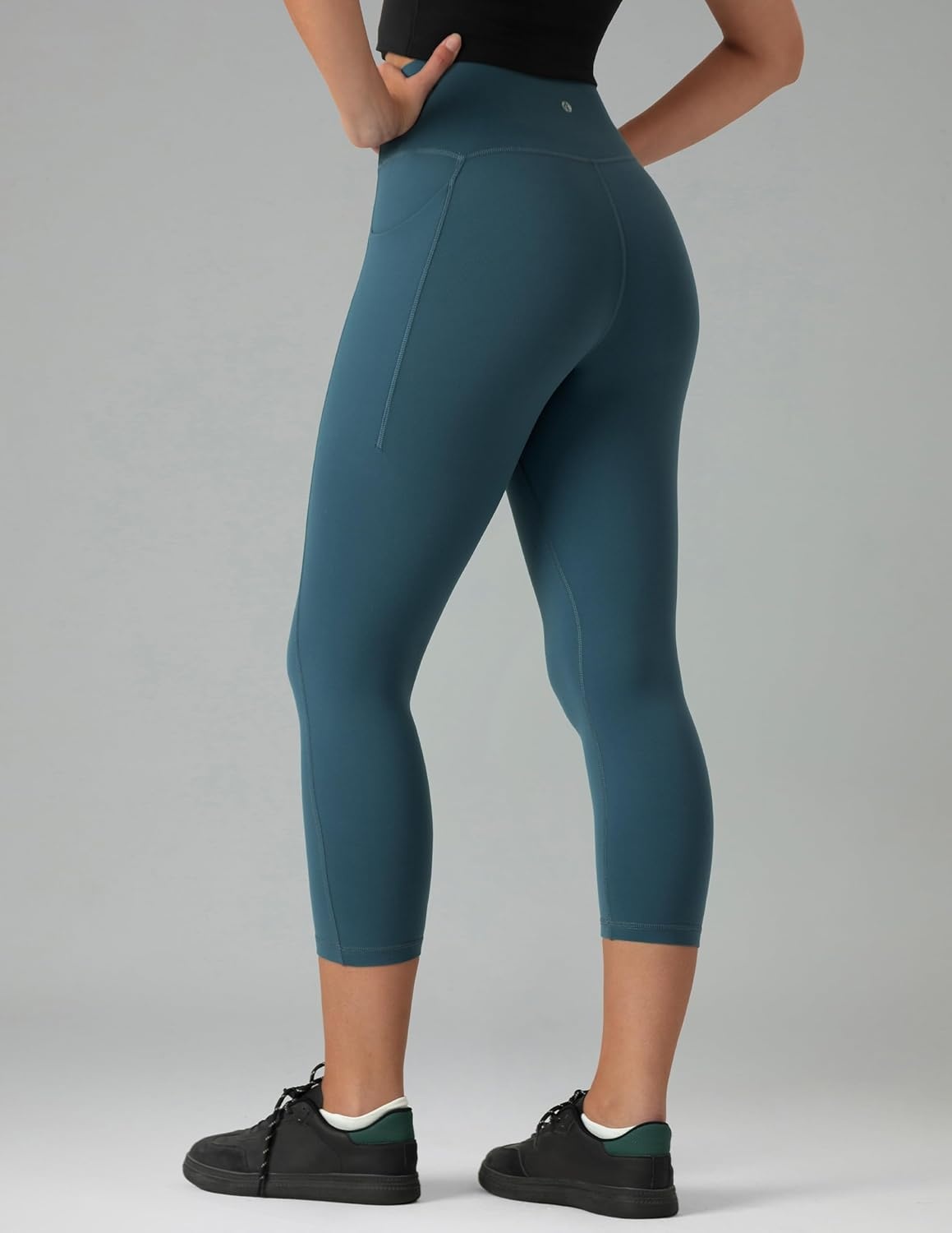 image:imageColorfulkoala Dreamlux No Front Seam Capri Leggings with Pockets for Women High Waisted 21 Buttery Soft Yoga PantsDark Jasper