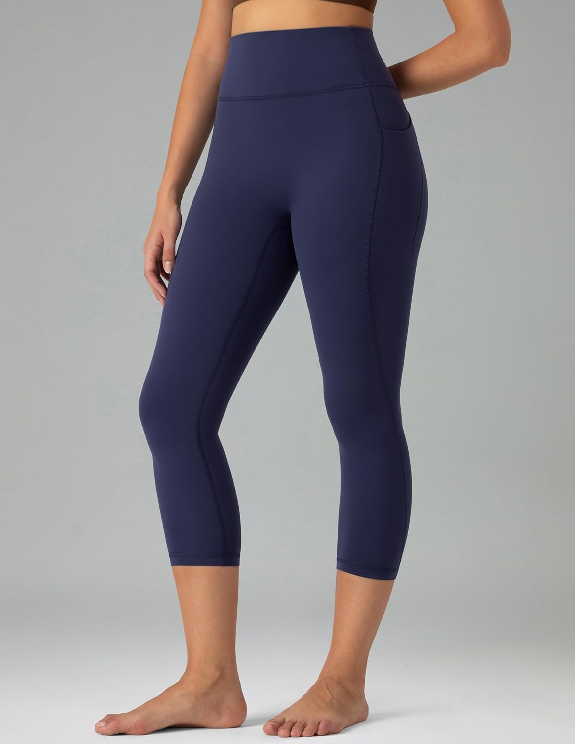 image:imageColorfulkoala Dreamlux No Front Seam Capri Leggings with Pockets for Women High Waisted 21 Buttery Soft Yoga PantsEclipse
