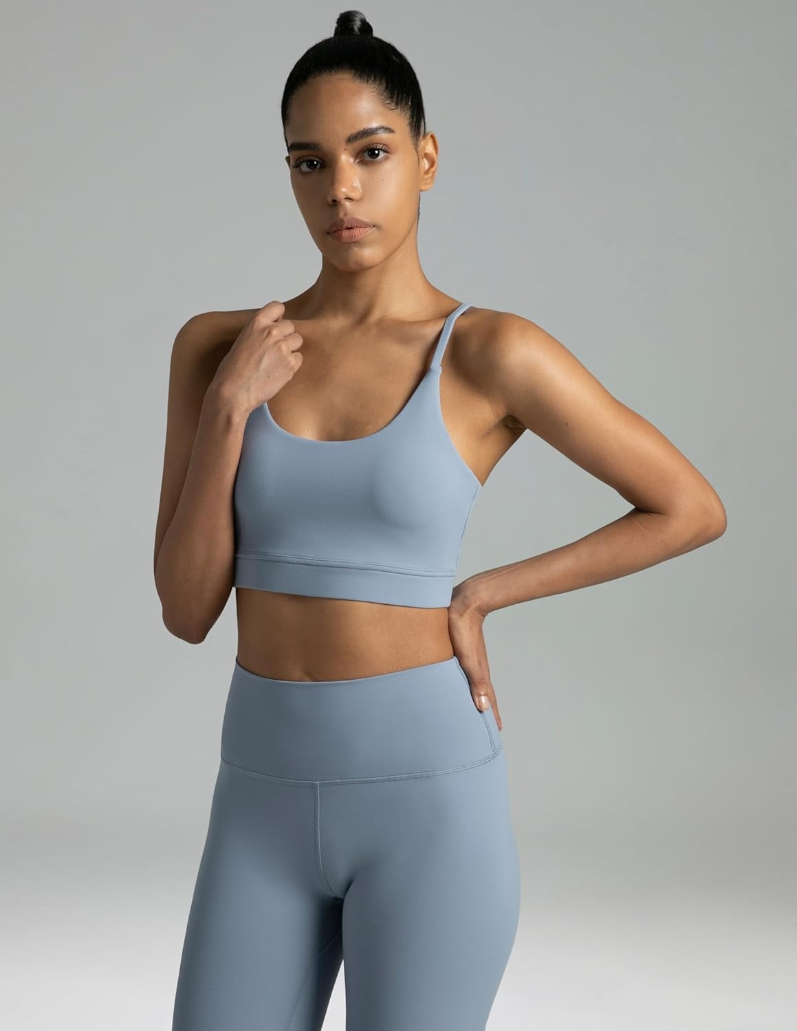 image:imageColorfulkoala Womens Dreamlux High Waisted Workout Leggings 25 28 Inseam Yoga PantsChambray