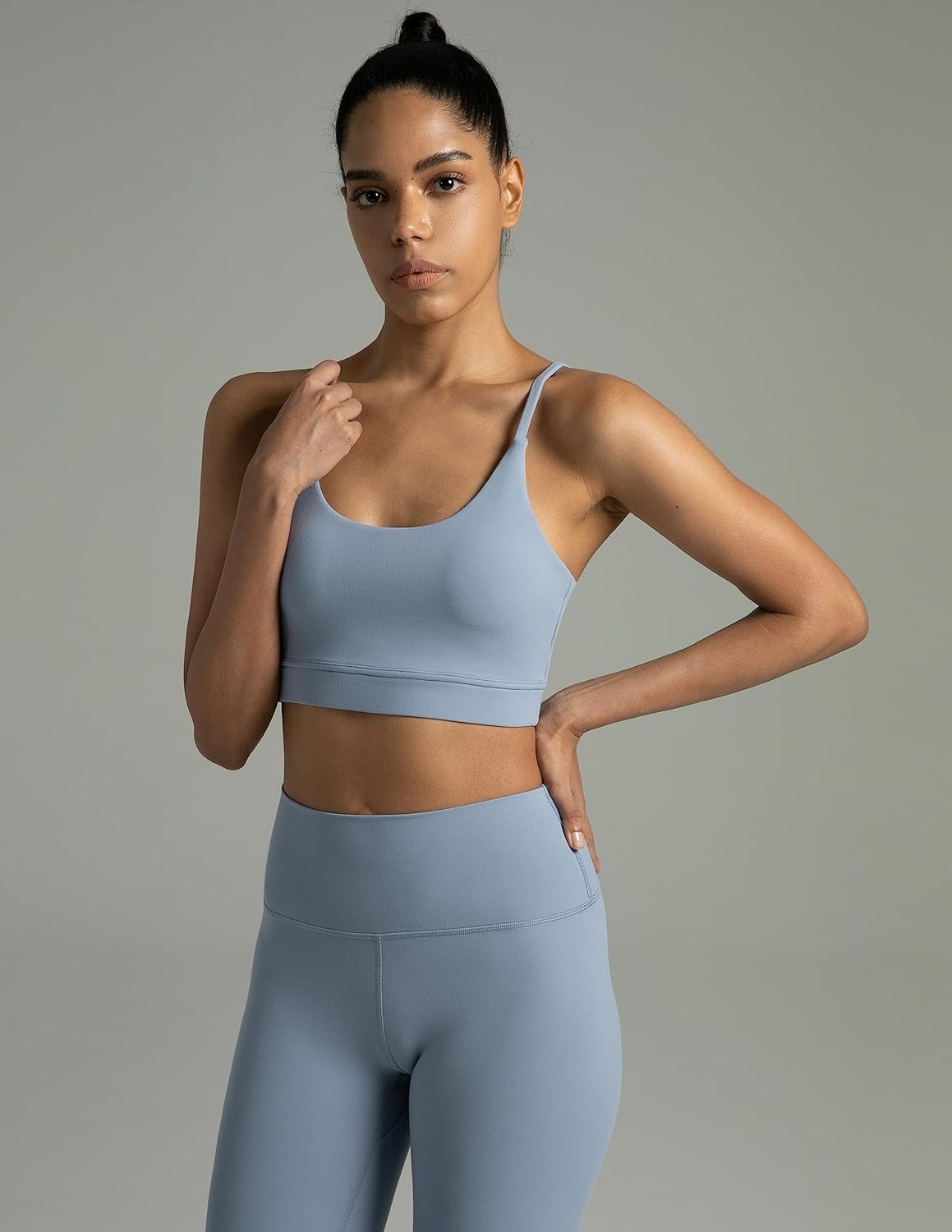 image:imageColorfulkoala Womens Dreamlux High Waisted Workout Leggings 25 28 Inseam Yoga PantsChambray