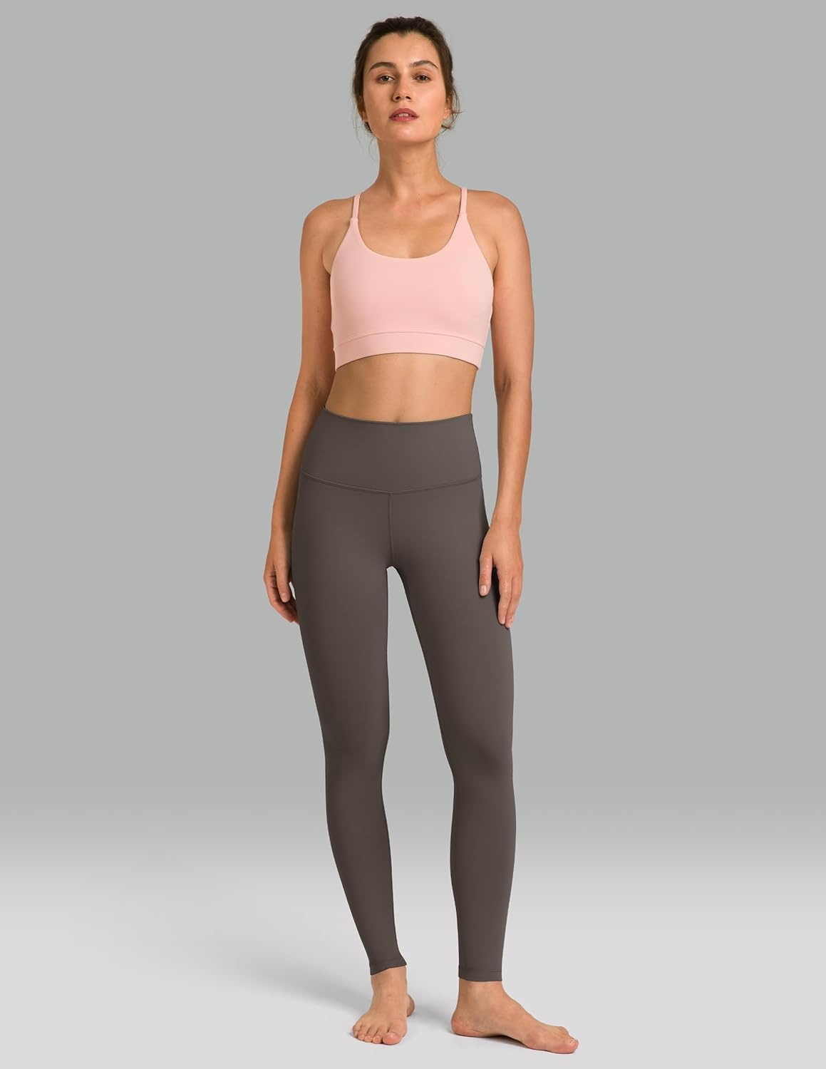 image:imageColorfulkoala Womens Dreamlux High Waisted Workout Leggings 25 28 Inseam Yoga PantsMajor Brown