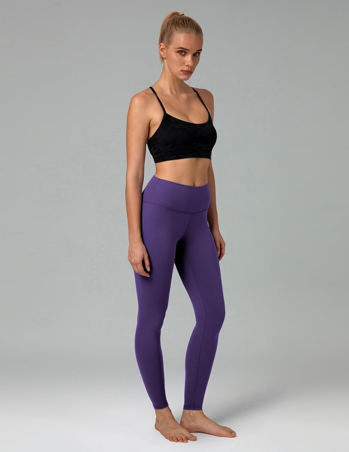 image:imageColorfulkoala Womens Dreamlux High Waisted Workout Leggings 25 28 Inseam Yoga PantsMulberry Purple