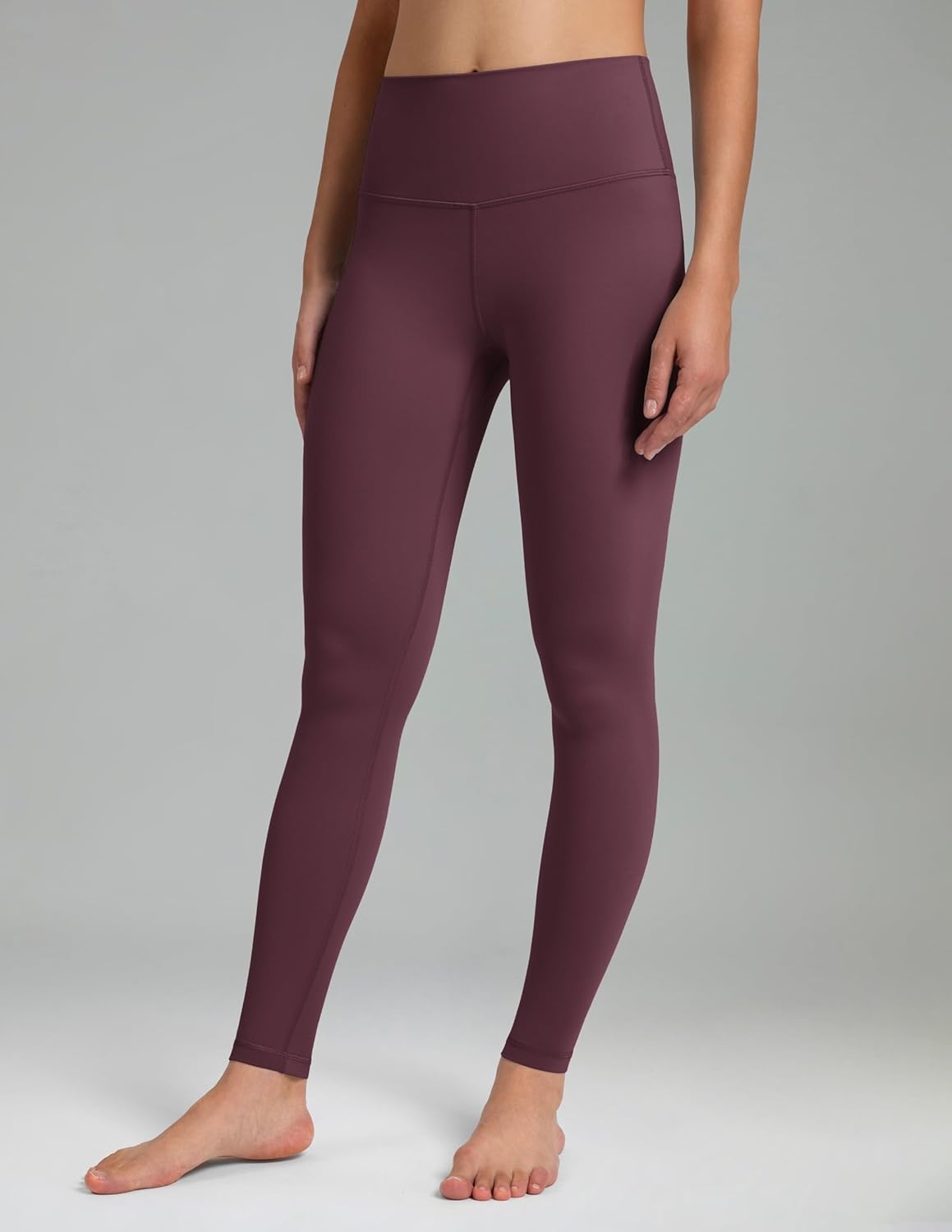 image:imageColorfulkoala Womens Dreamlux High Waisted Workout Leggings 25 28 Inseam Yoga PantsPlum Red